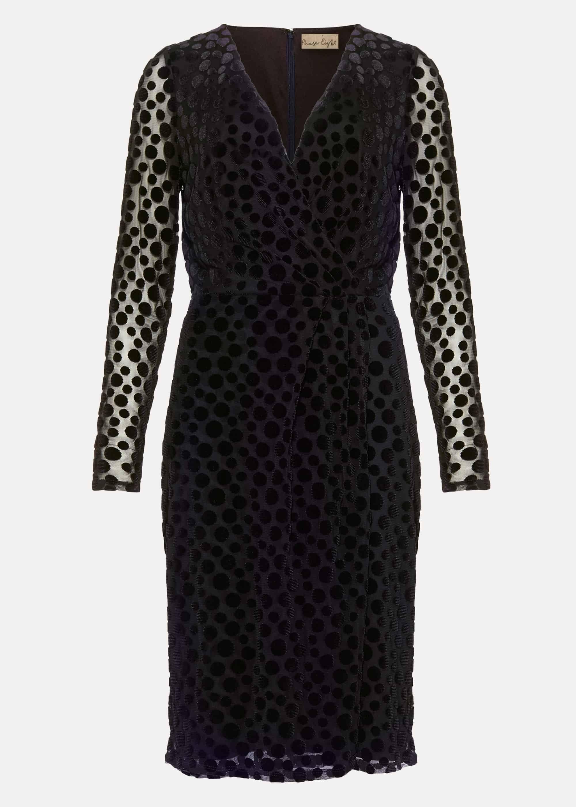 Perrie Spot Velvet Burnout Dress