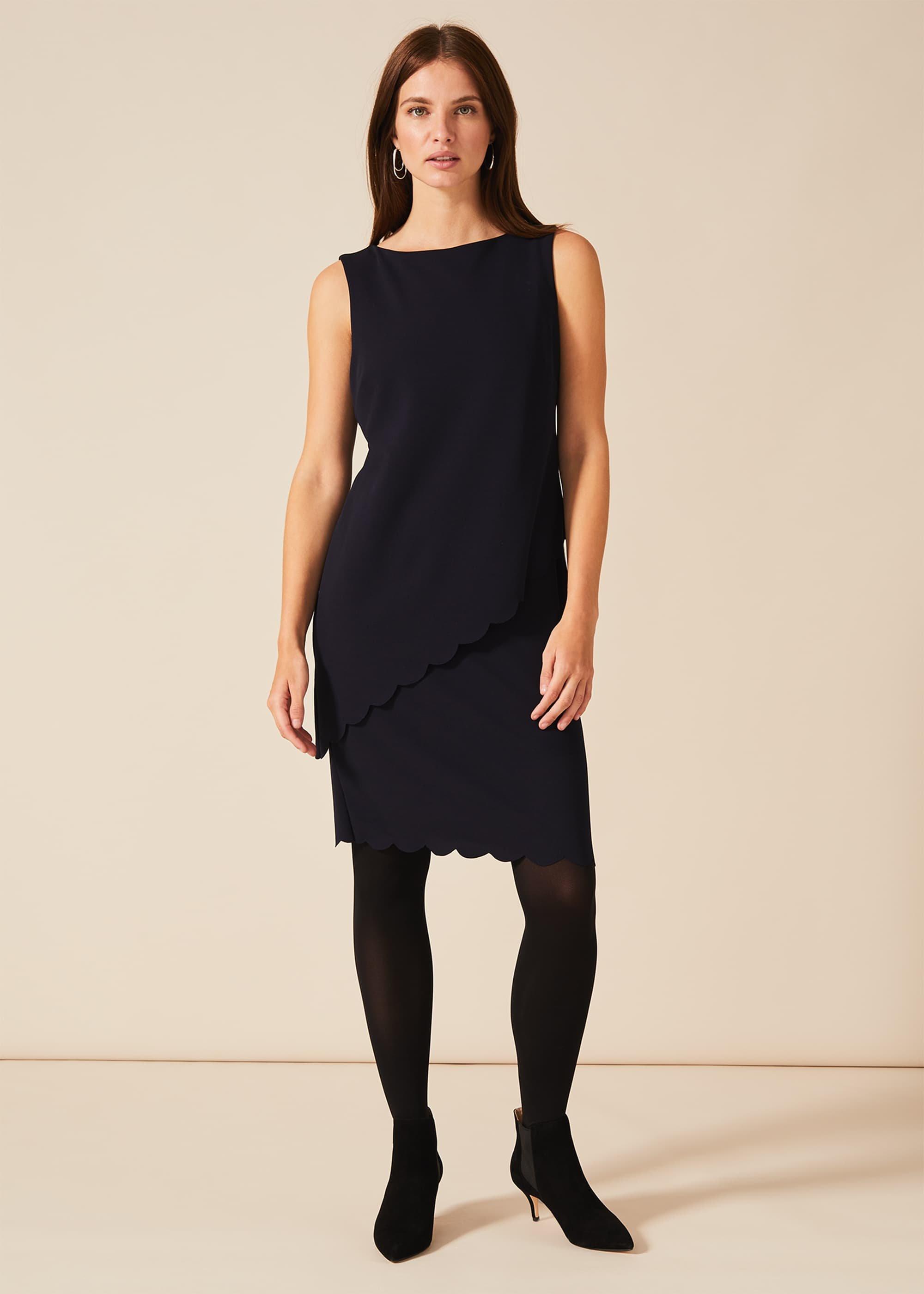 Reanna Scallop Overlay Dress