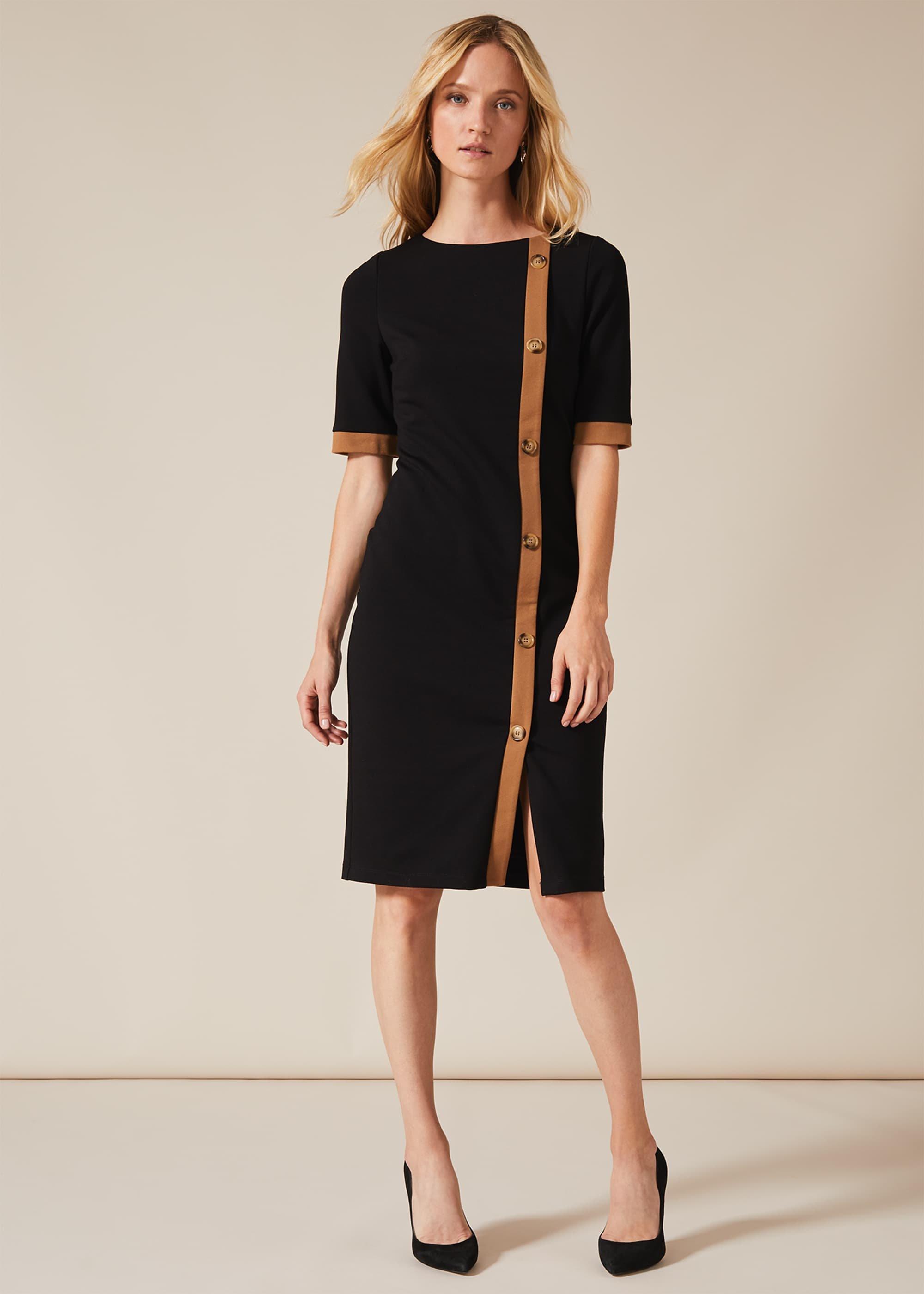Reema Button Front Fitted Dress