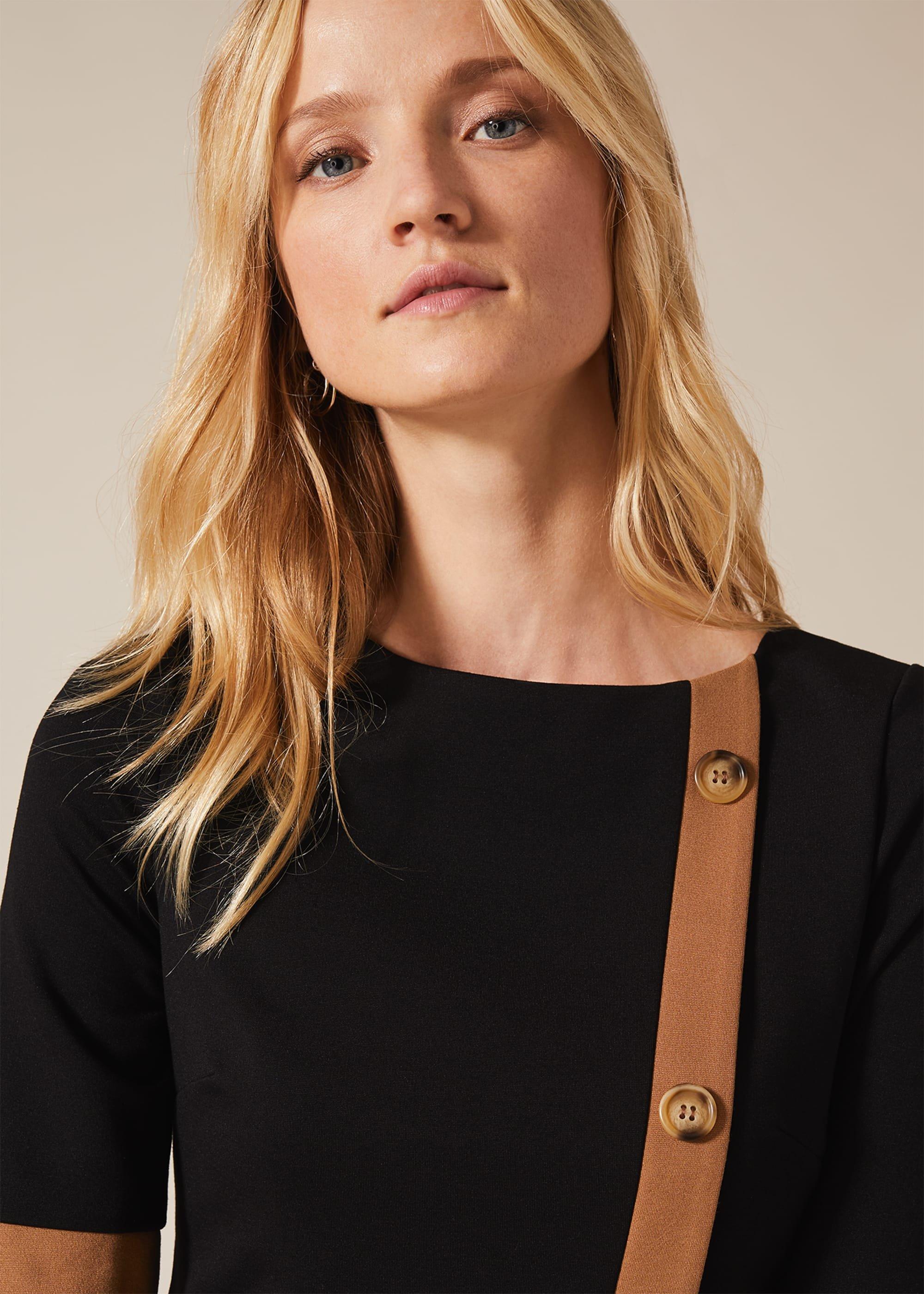 Reema Button Front Fitted Dress