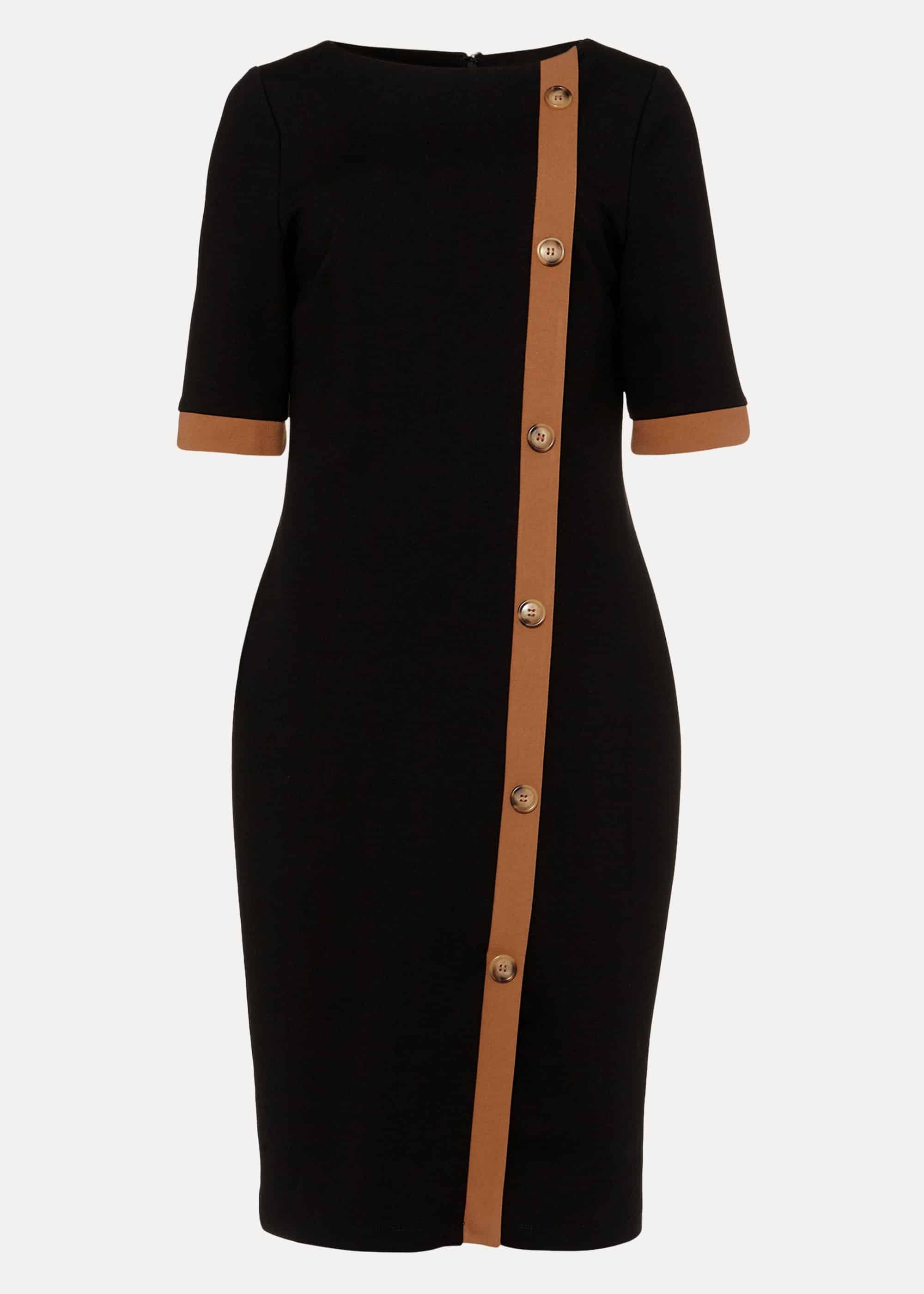 Reema Button Front Fitted Dress