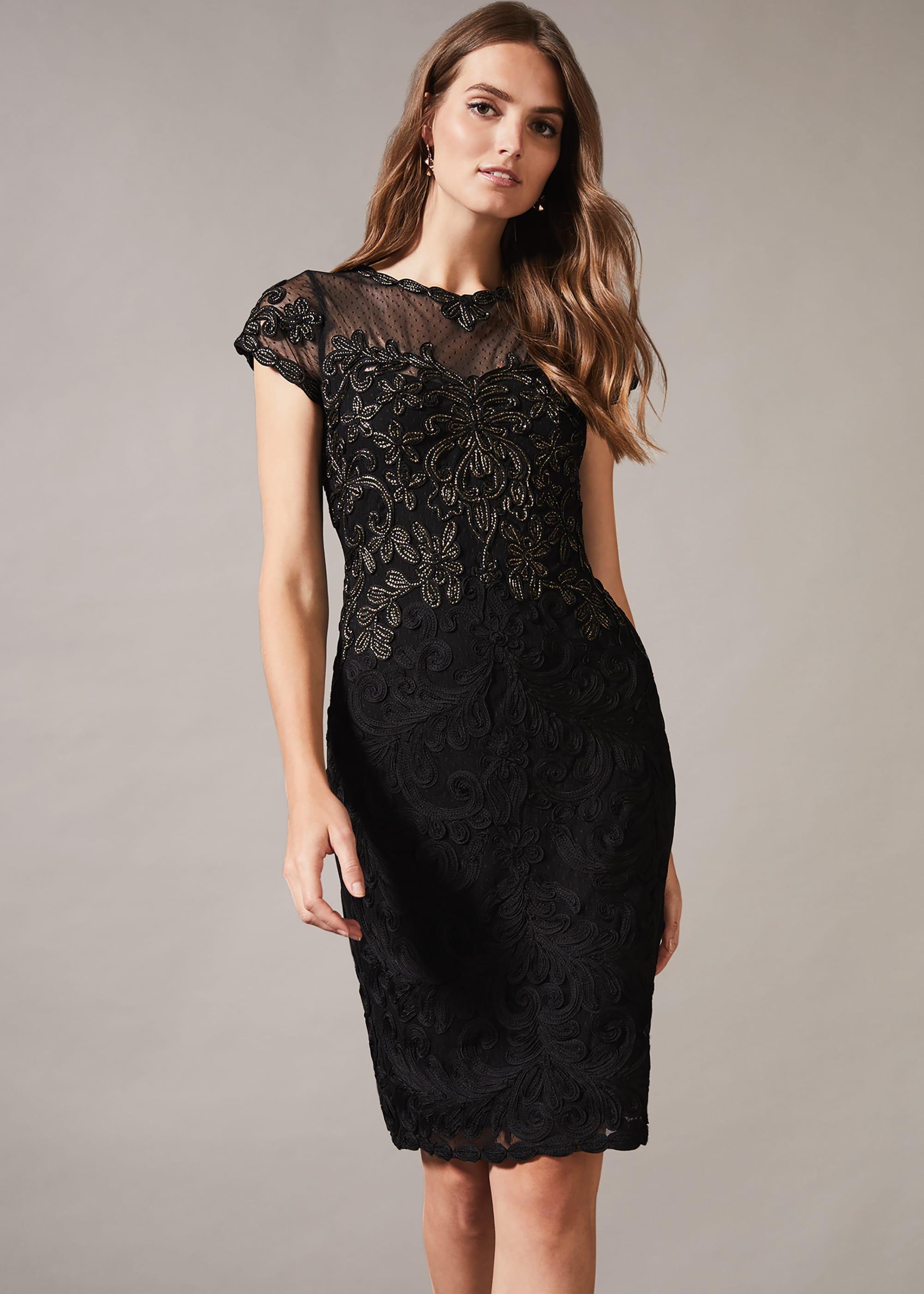 Zandra Tapework Lace Dress