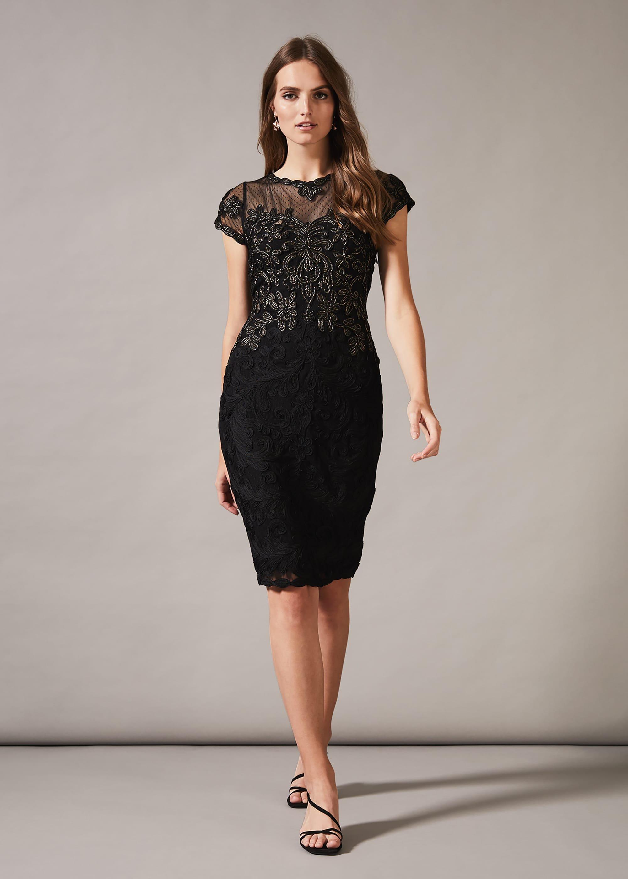 Zandra Tapework Lace Dress