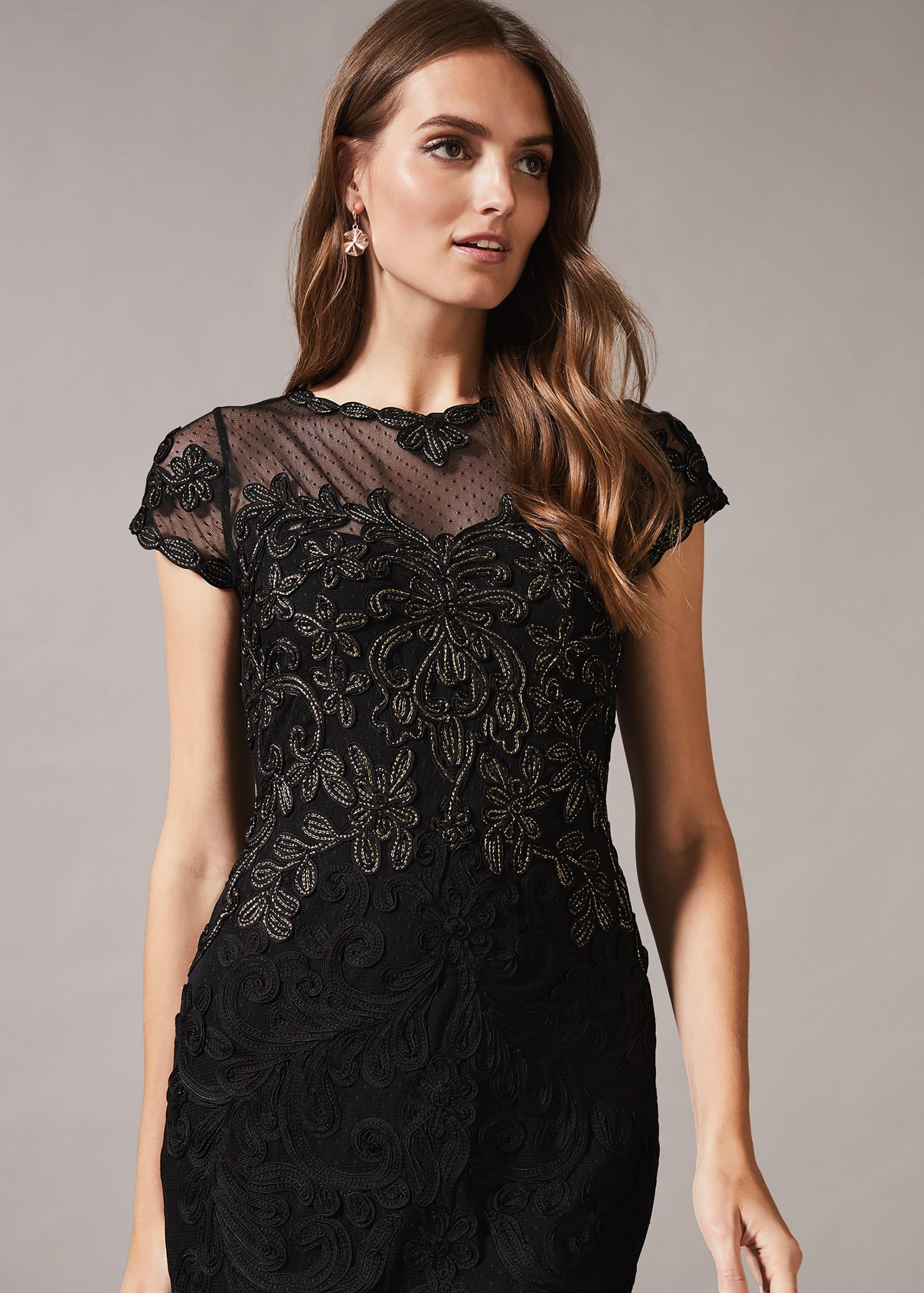 Zandra Tapework Lace Dress
