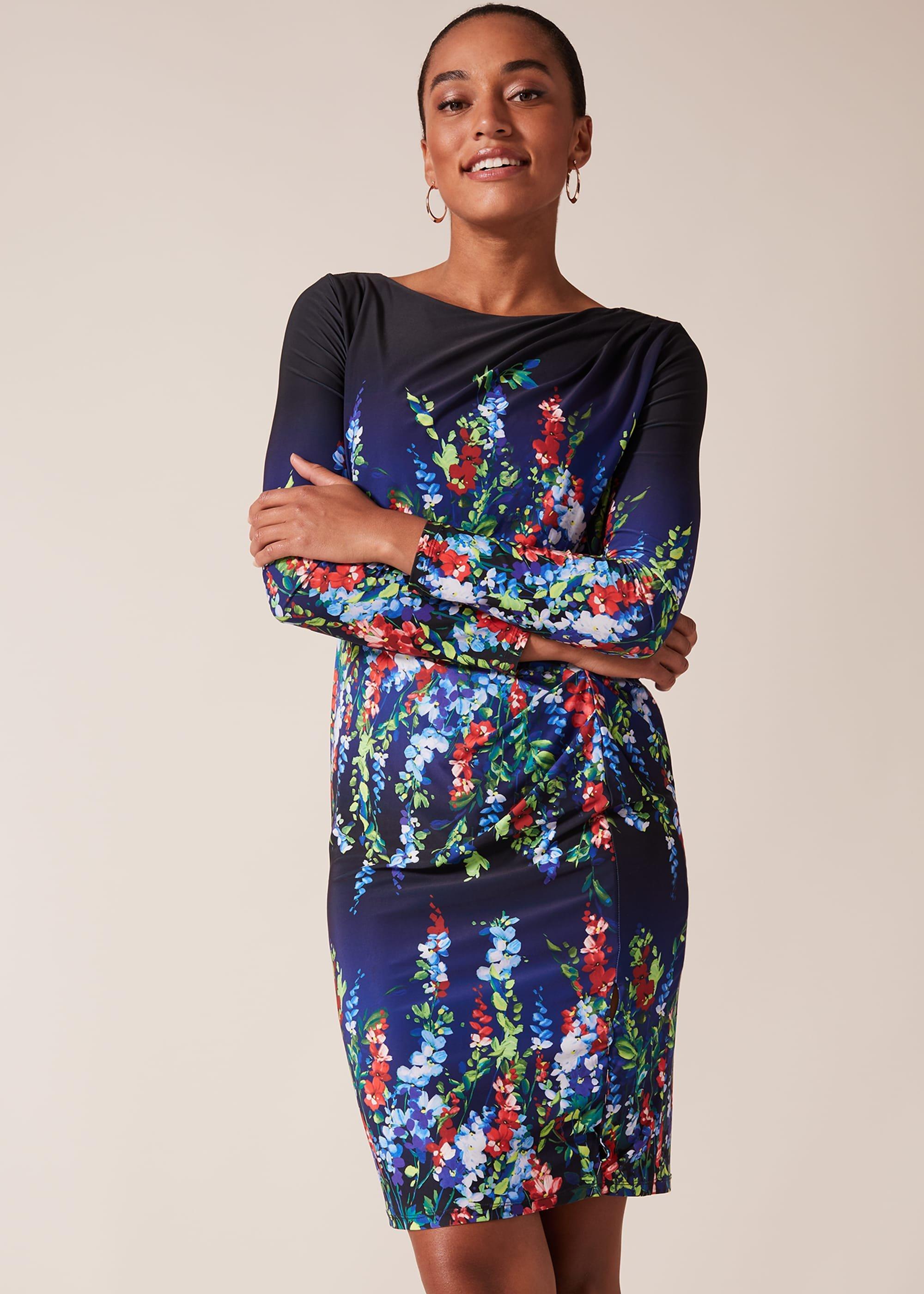 Kris Floral Placement Print Dress