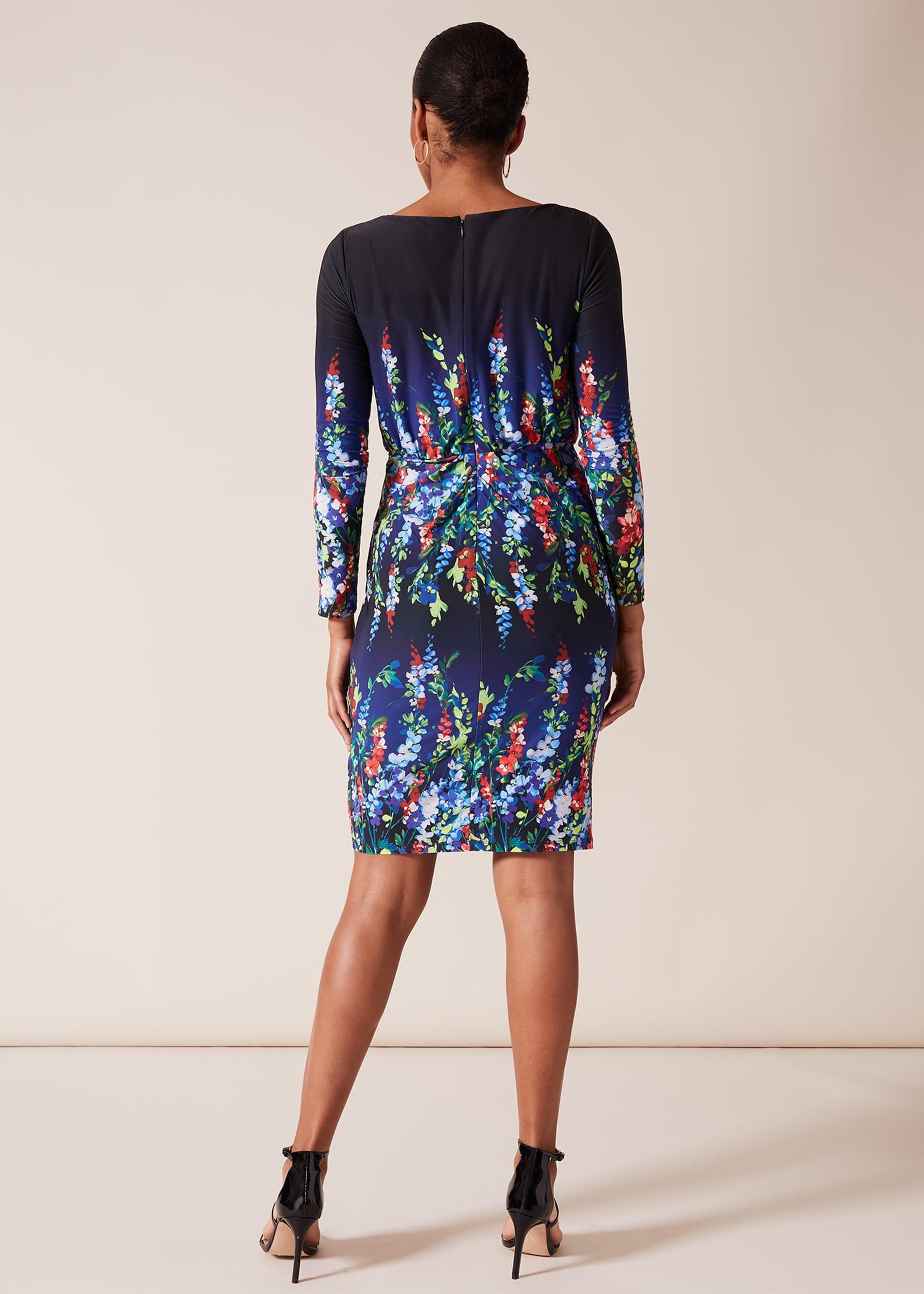 Kris Floral Placement Print Dress