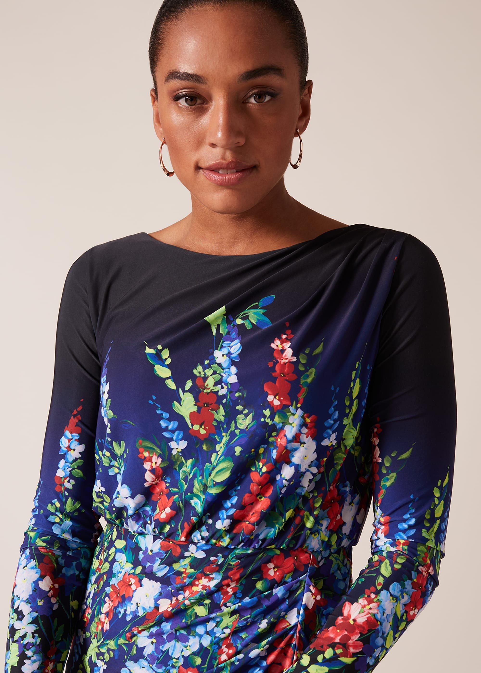 Kris Floral Placement Print Dress