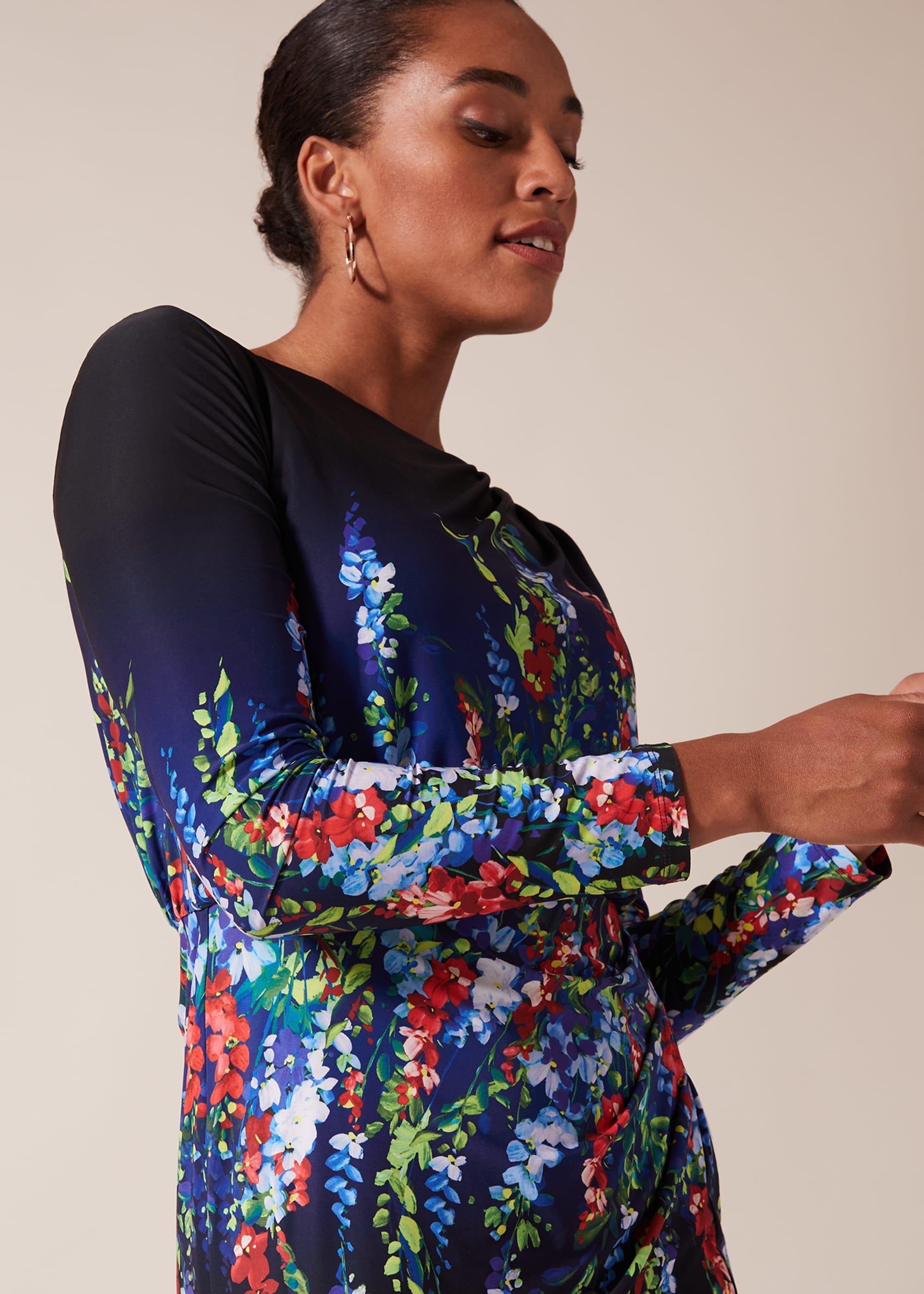Kris Floral Placement Print Dress