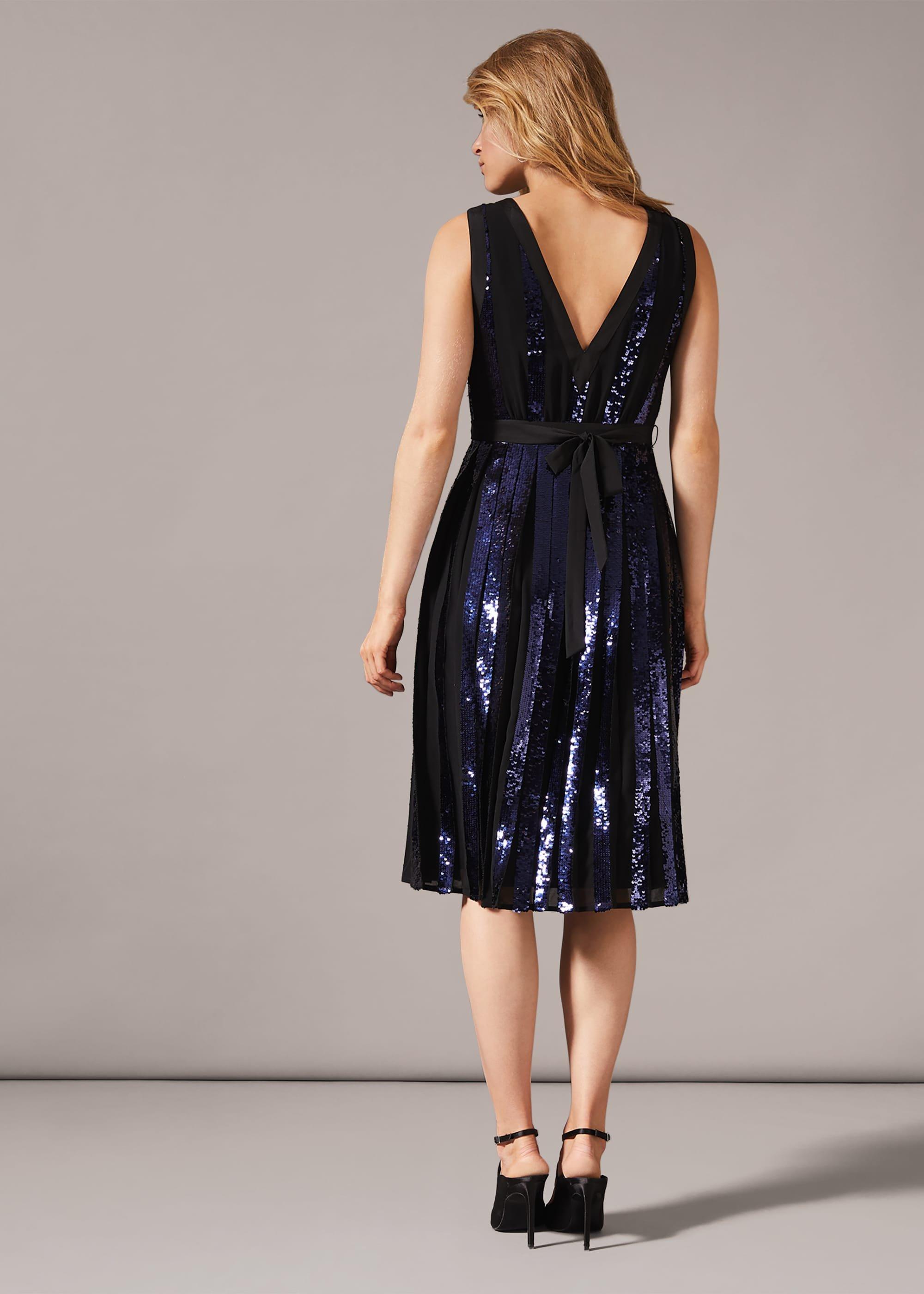 Alani Pleated Sequin Dress