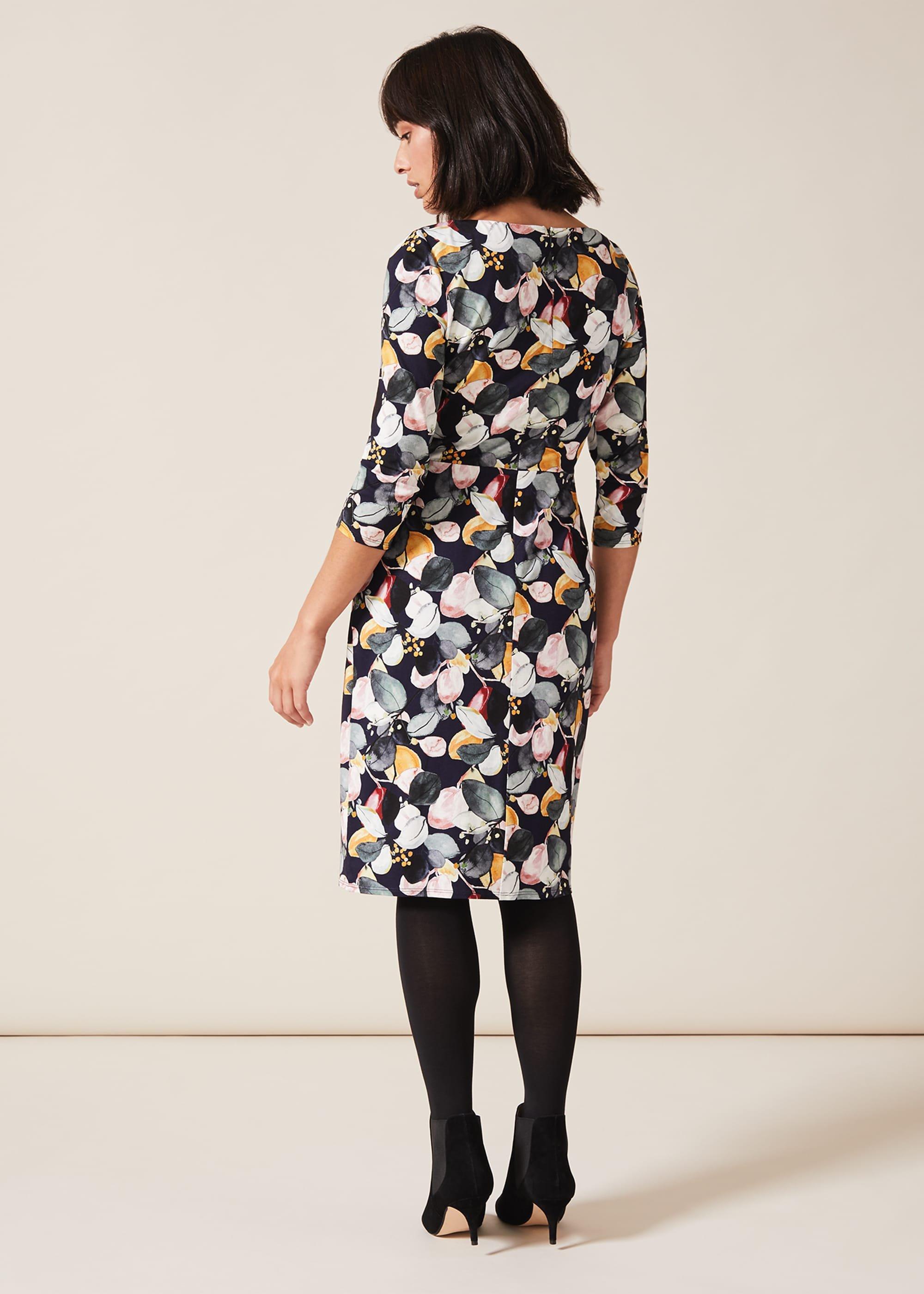 Laina Leaf Print Dress