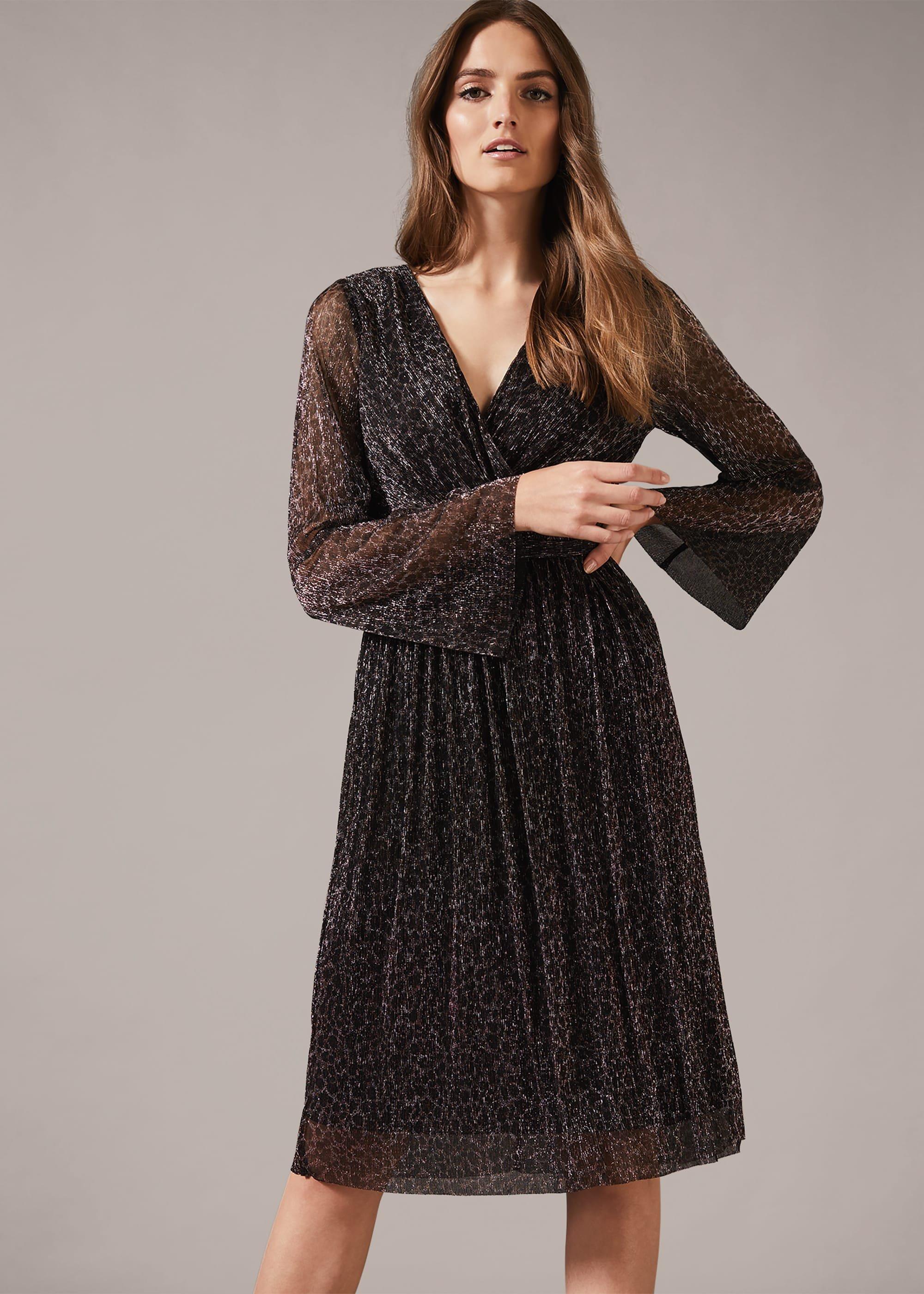 Kerena Animal Plisse Dress