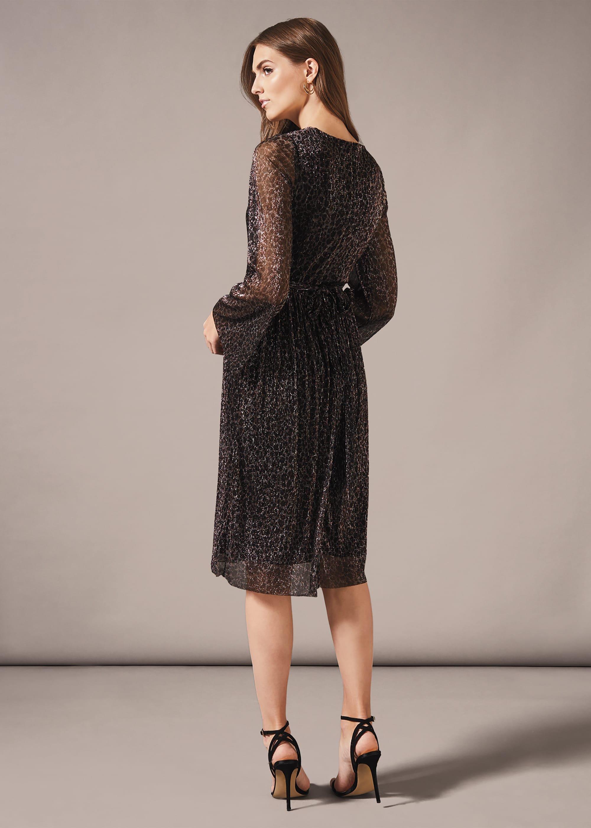 Kerena Animal Plisse Dress
