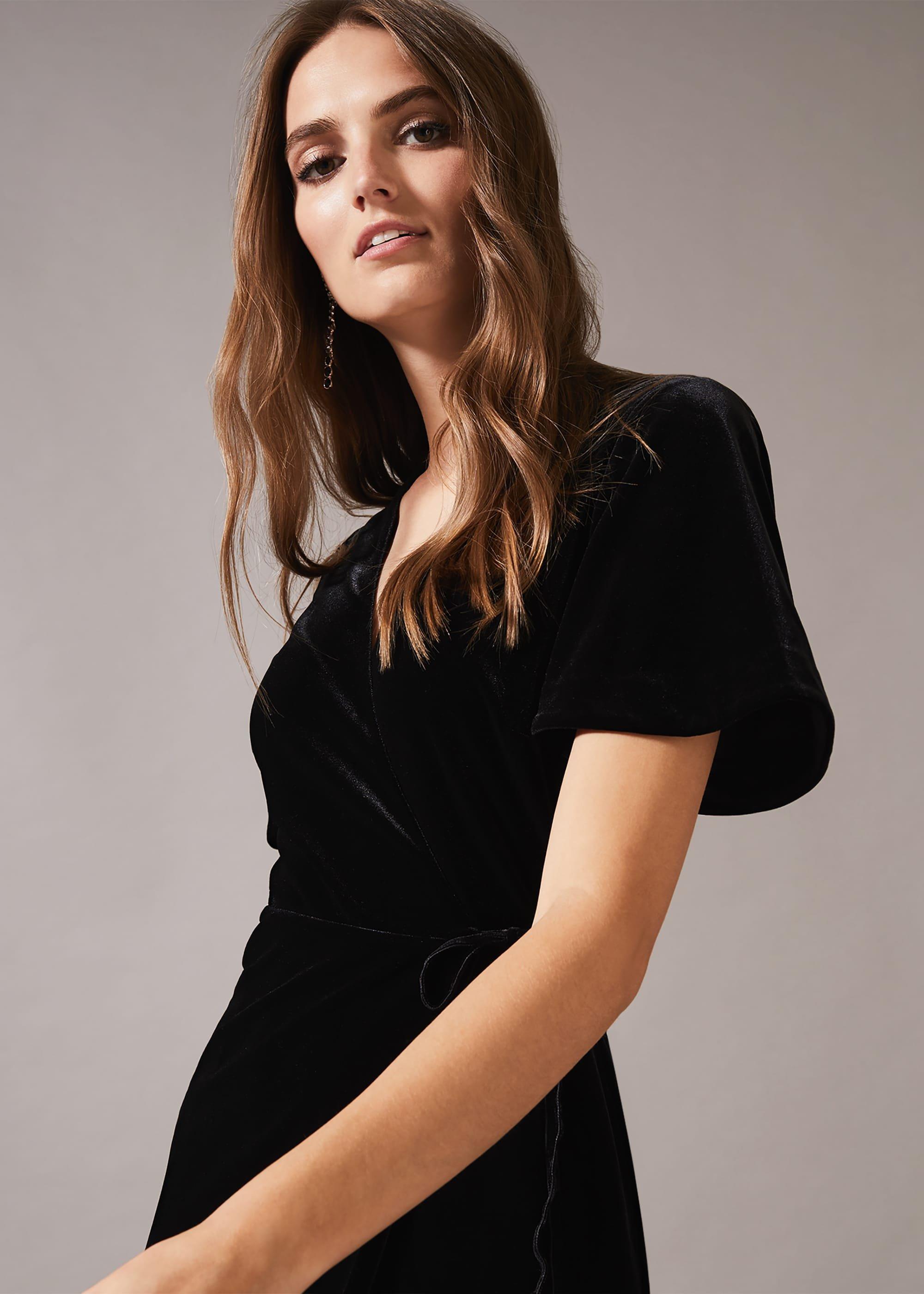 Angel Velvet Wrap Dress