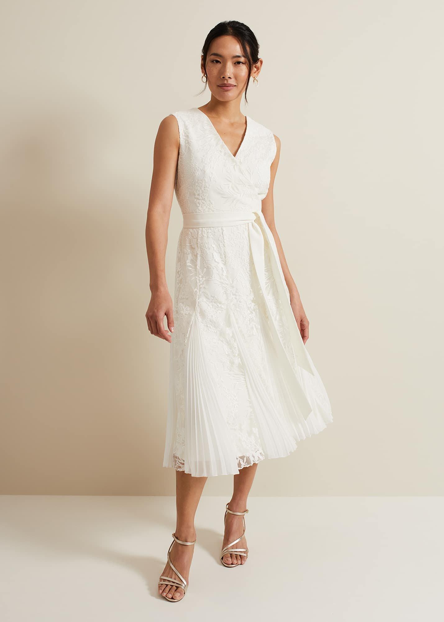 Caterina Embroidered Flared Wedding Dress
