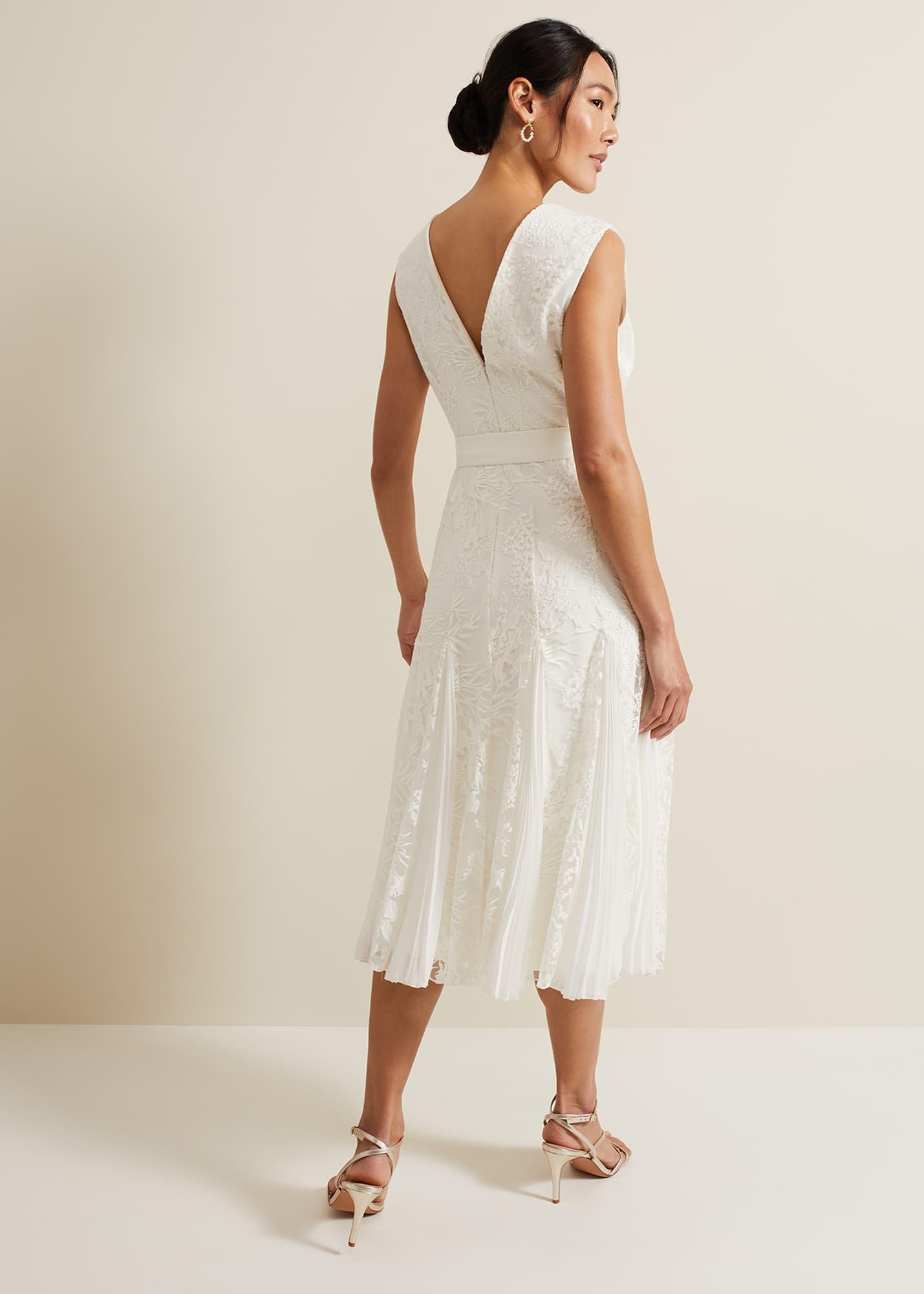 Caterina Embroidered Flared Wedding Dress