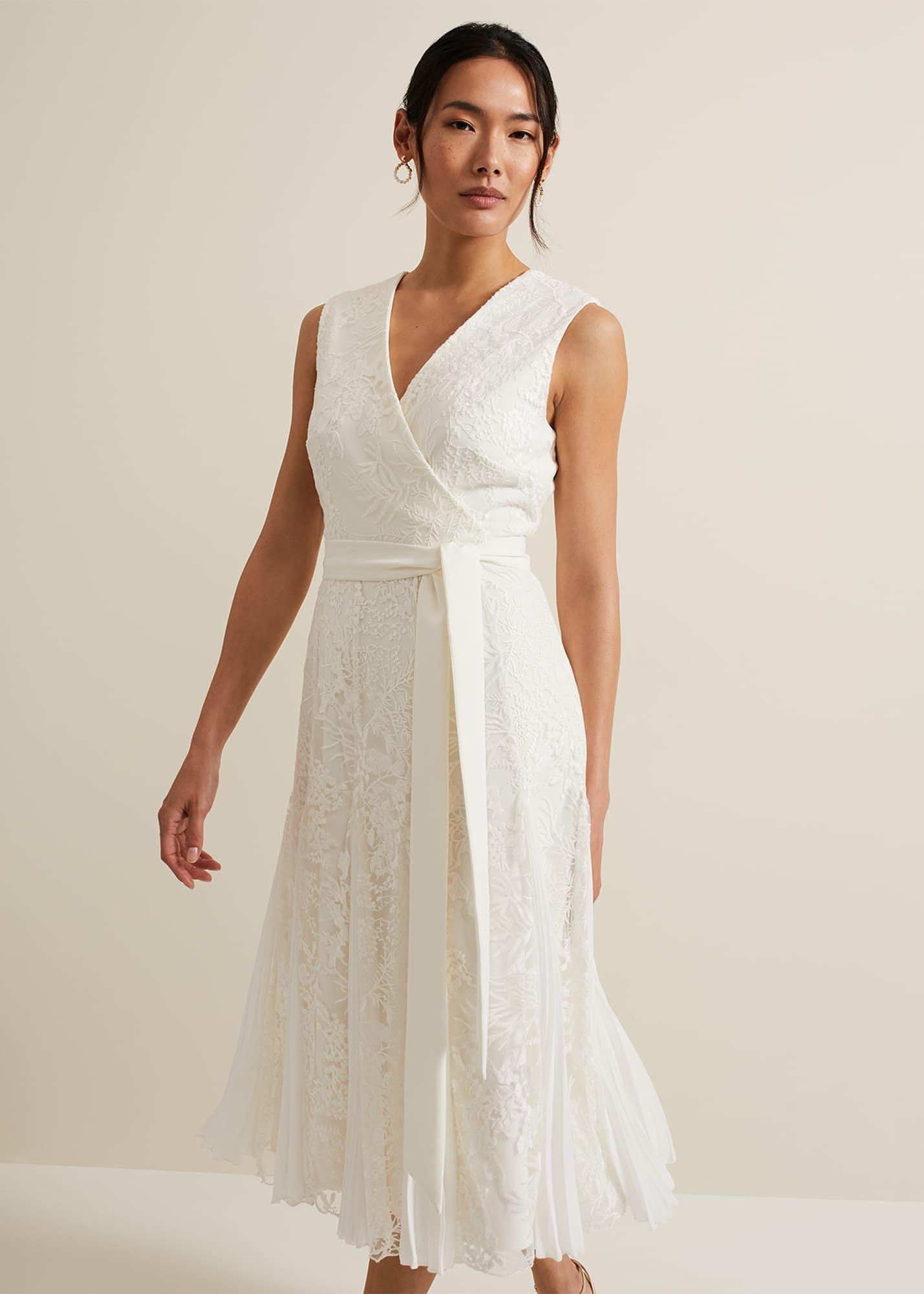 Caterina Embroidered Flared Wedding Dress