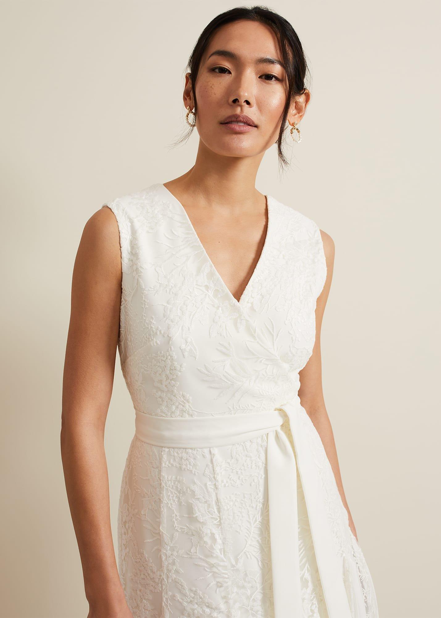 Caterina Embroidered Flared Wedding Dress
