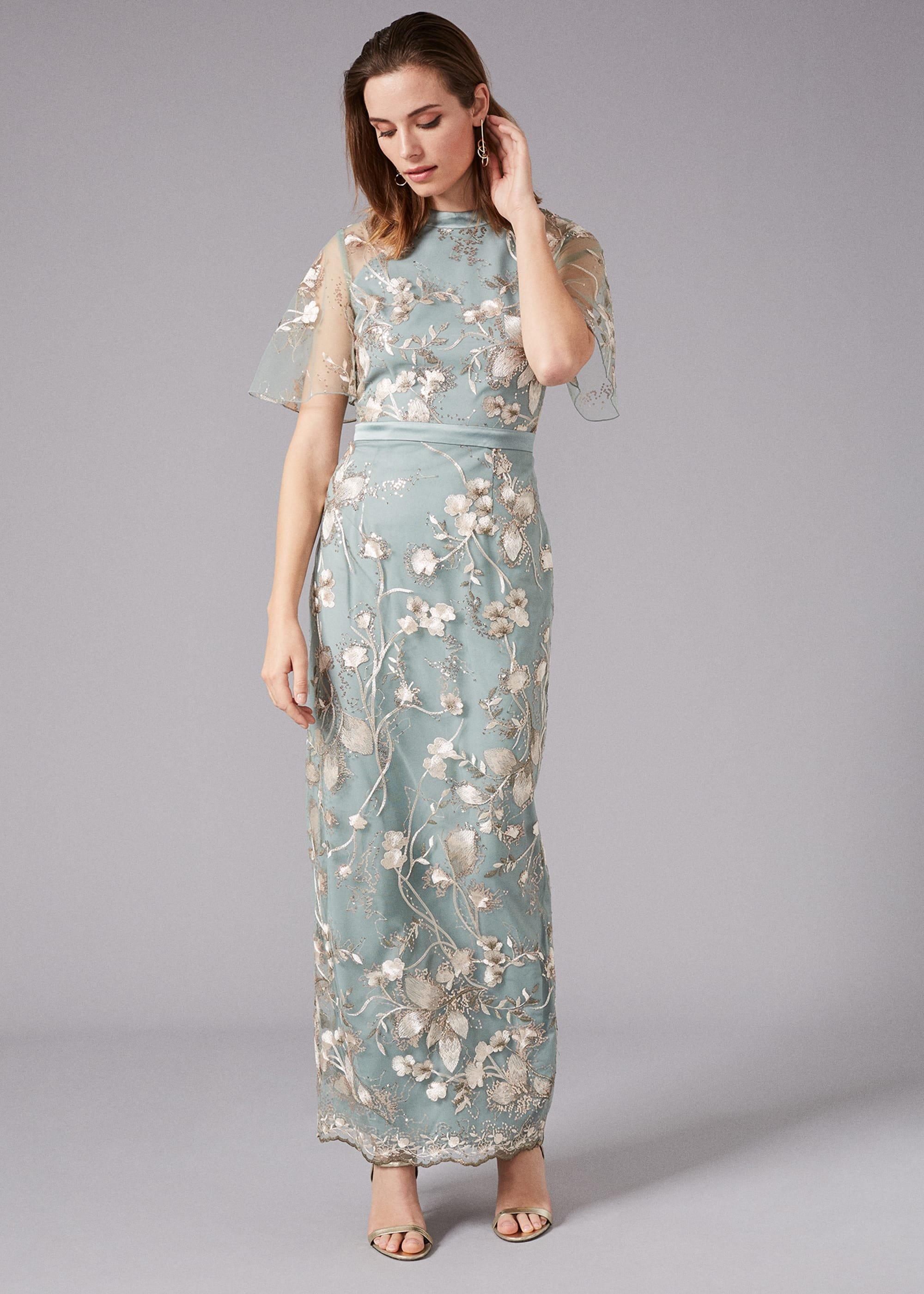 Glenda Floral Embroidered Maxi Dress | Phase Eight UK |