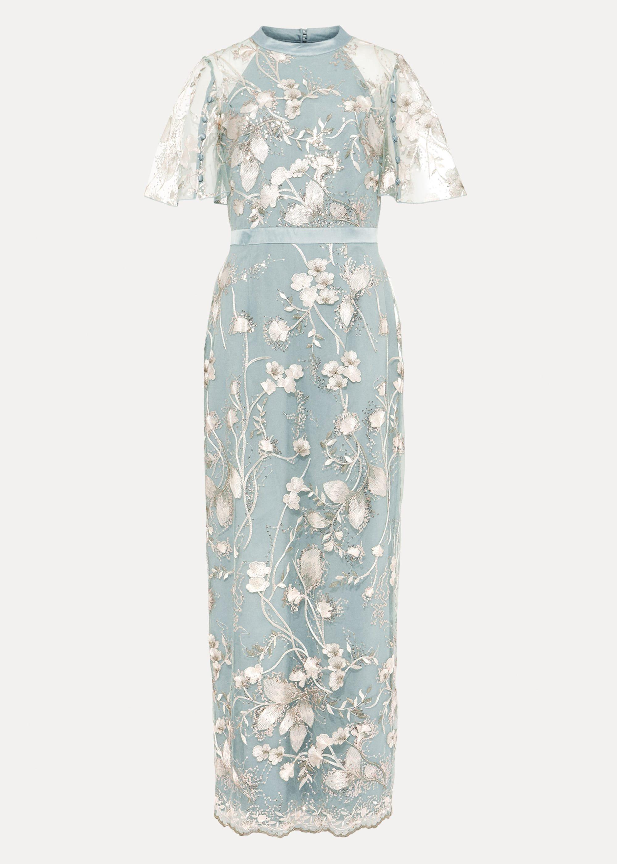 Glenda Floral Embroidered Maxi Dress