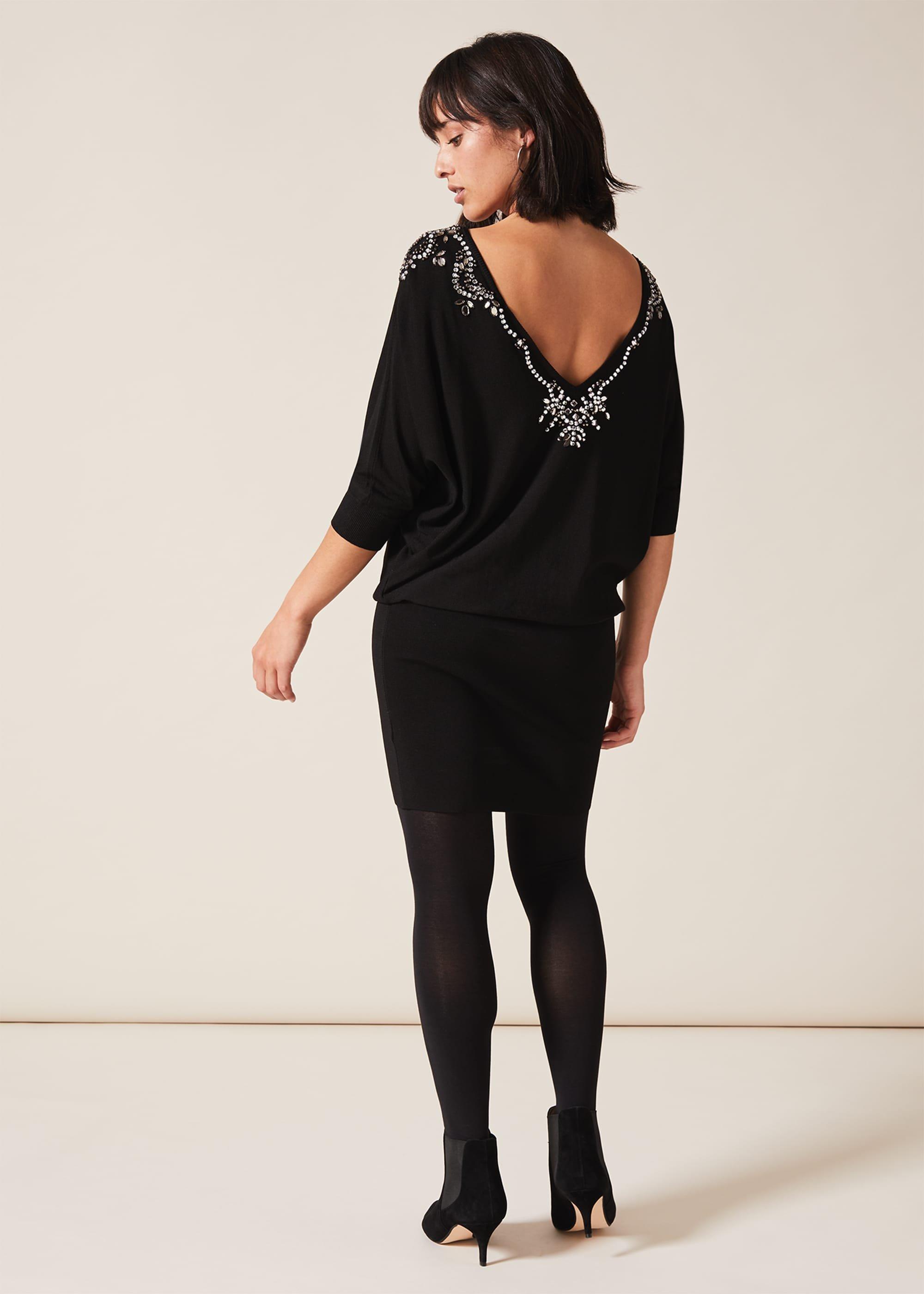 Elizabeth Embellished V-Back Dress