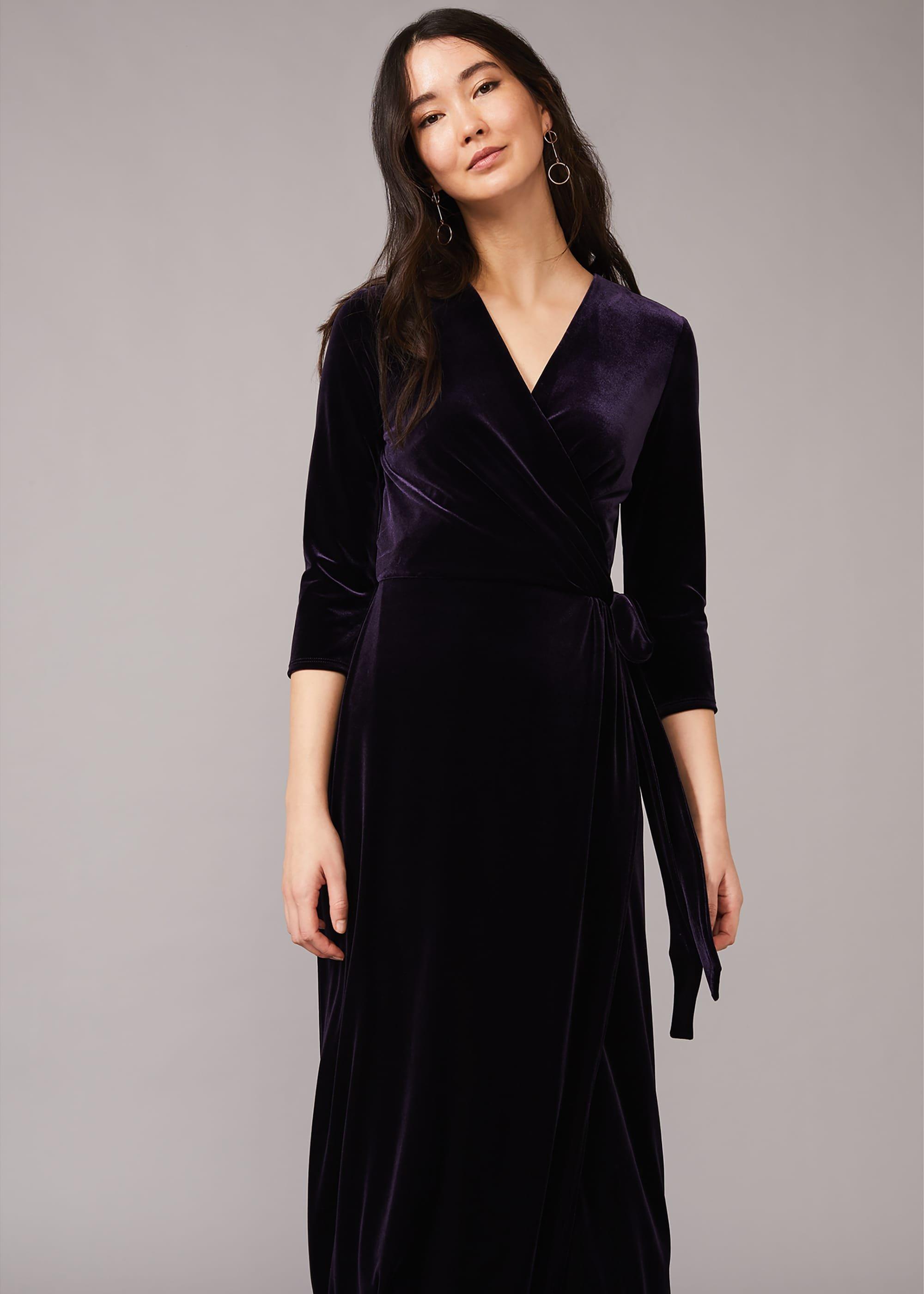 Valeria Velvet Wrap Dress