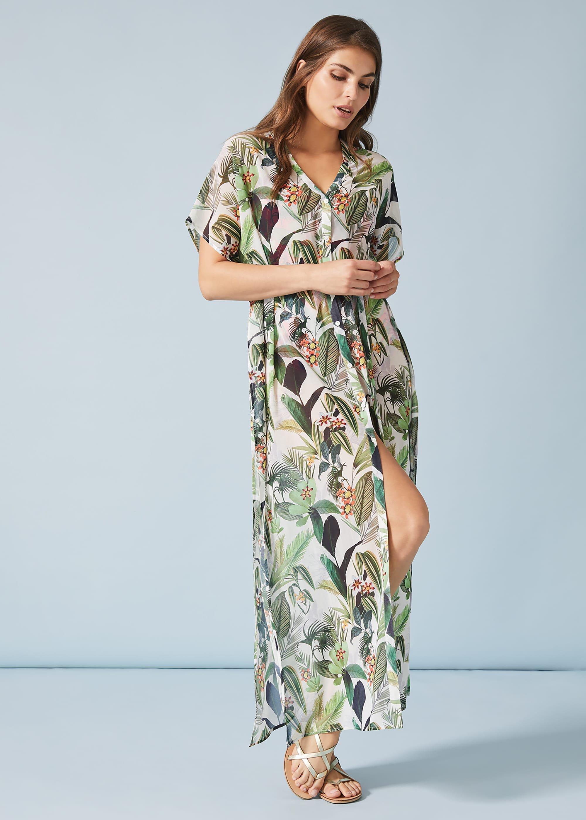 Amelia Tropical Beach Maxi Kaftan
