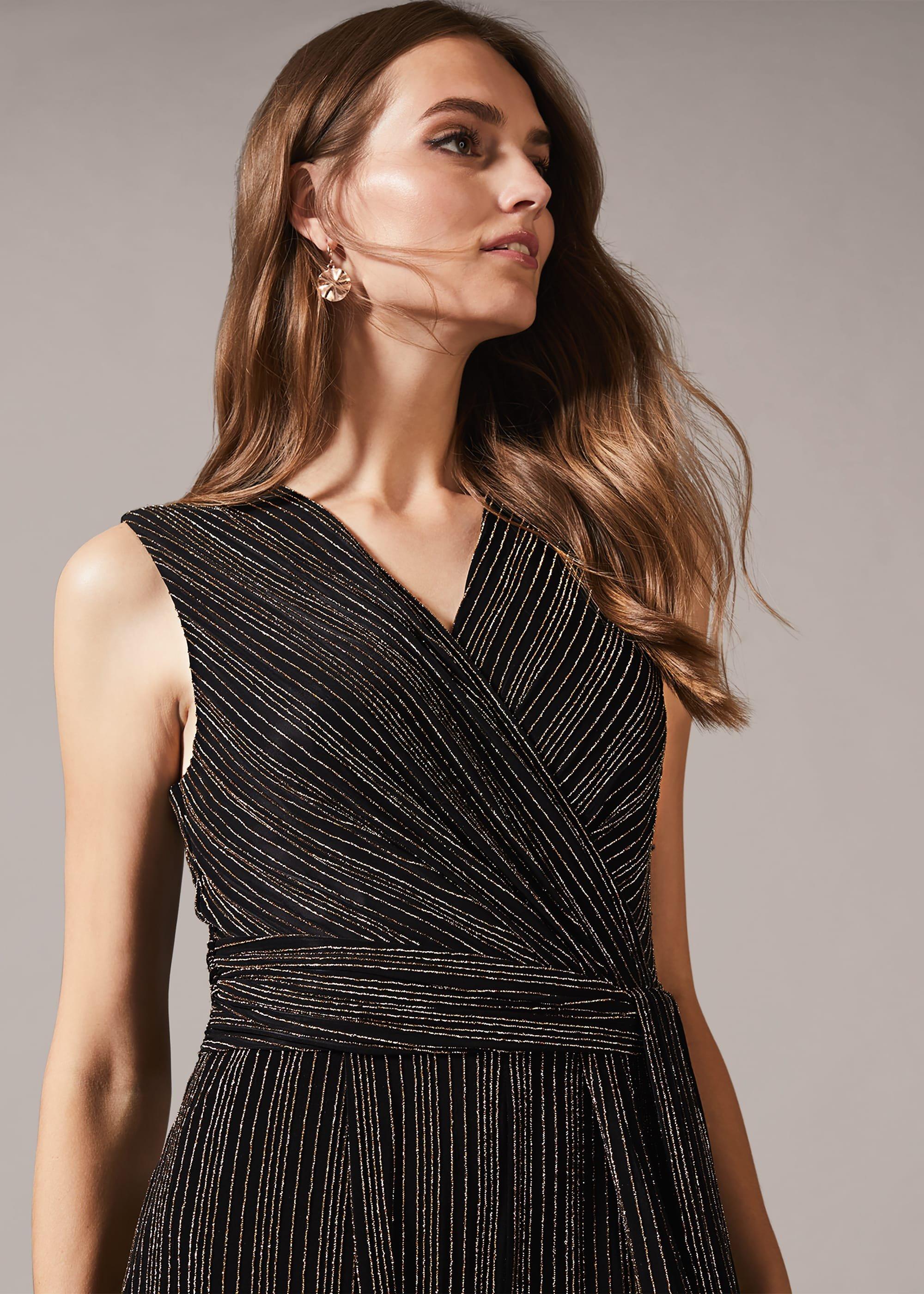 Roxy Gold Stripe Jumpsuit