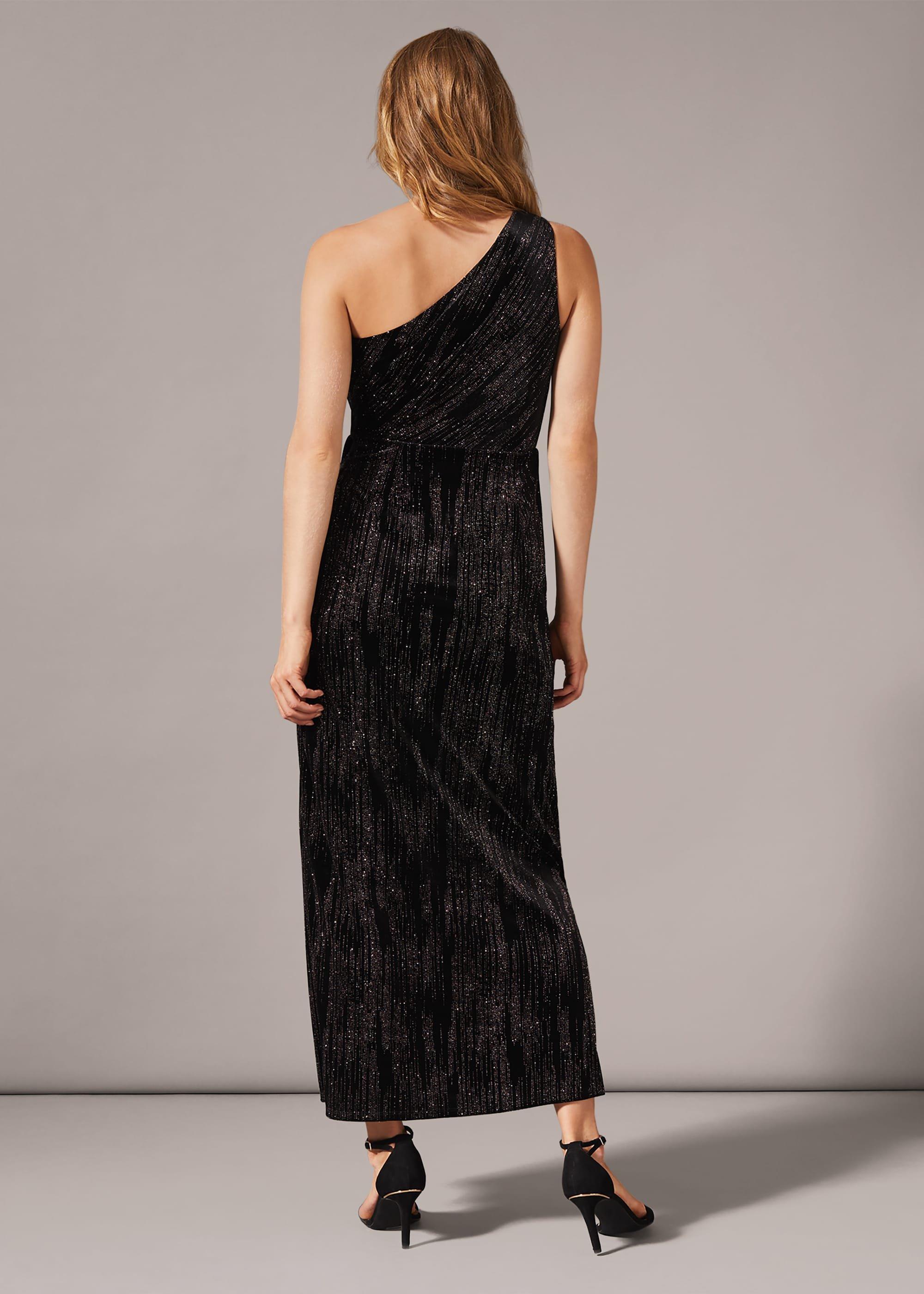 Glitterai One Shoulder Maxi Dress