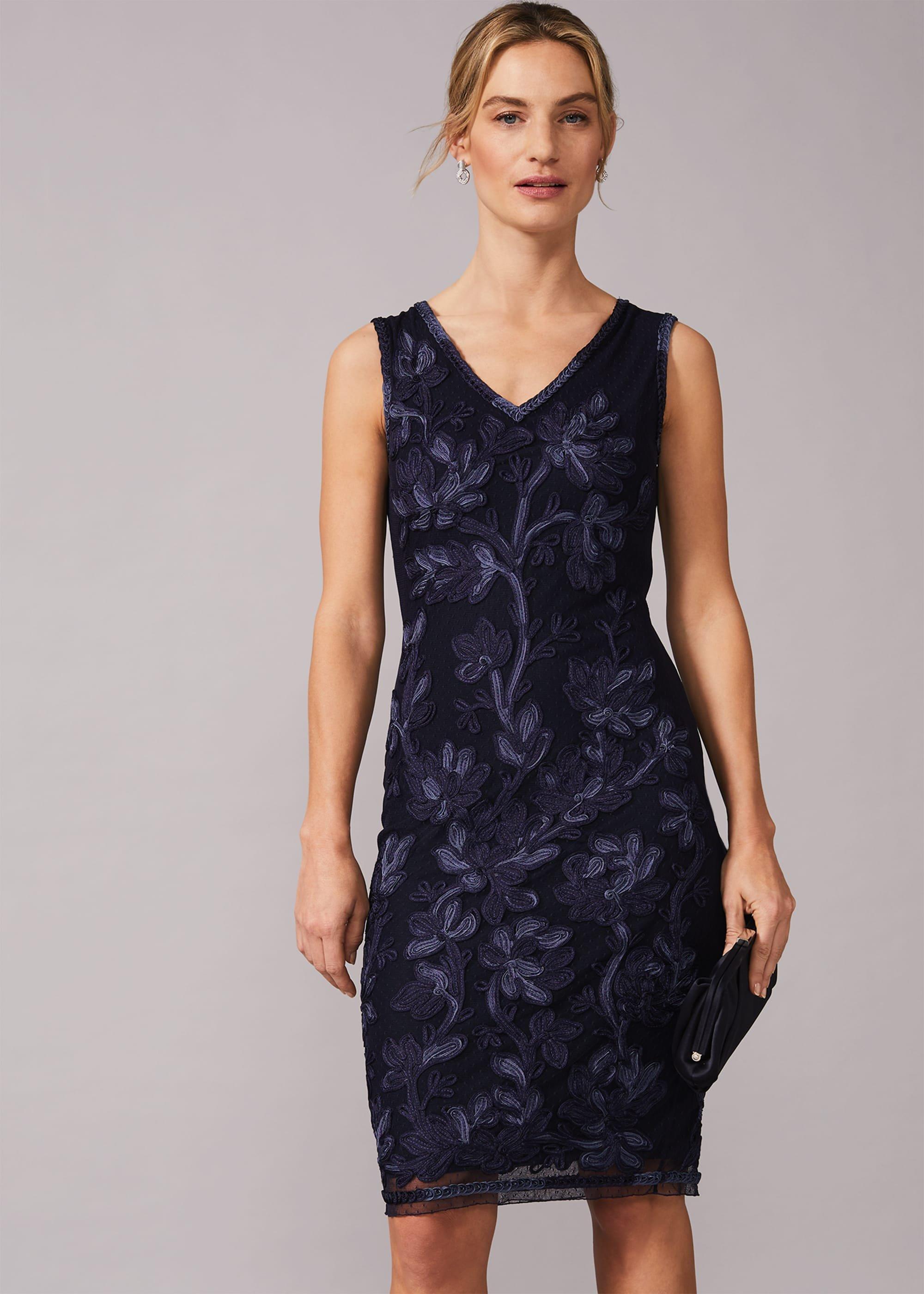 Blanca Tapework Lace Fitted Dress