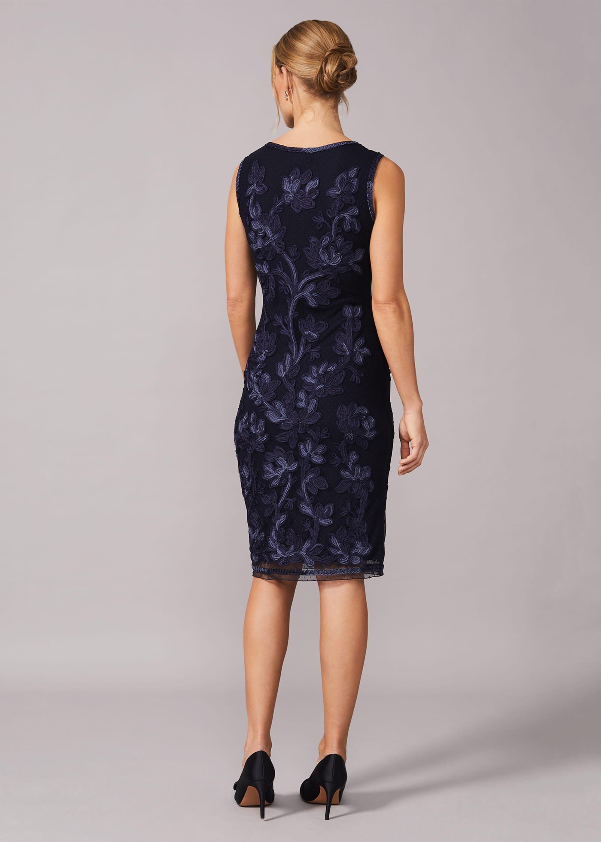 Blanca Tapework Lace Fitted Dress
