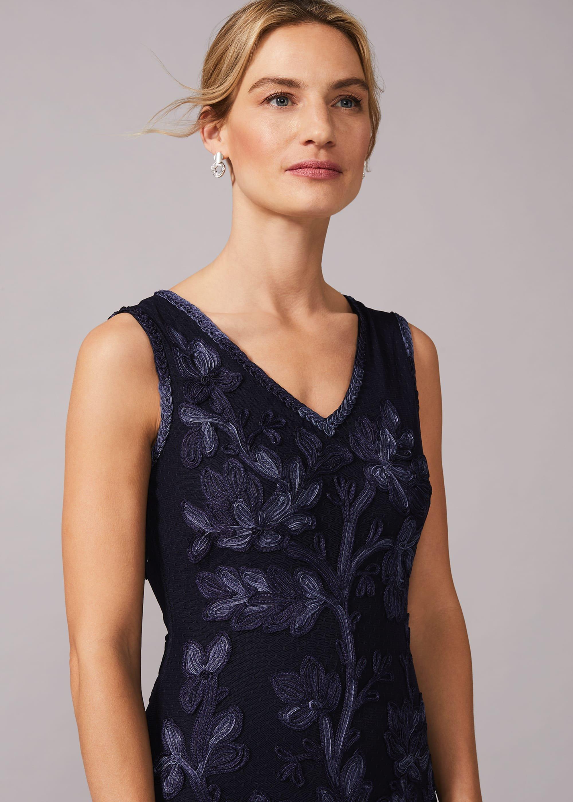 Blanca Tapework Lace Fitted Dress