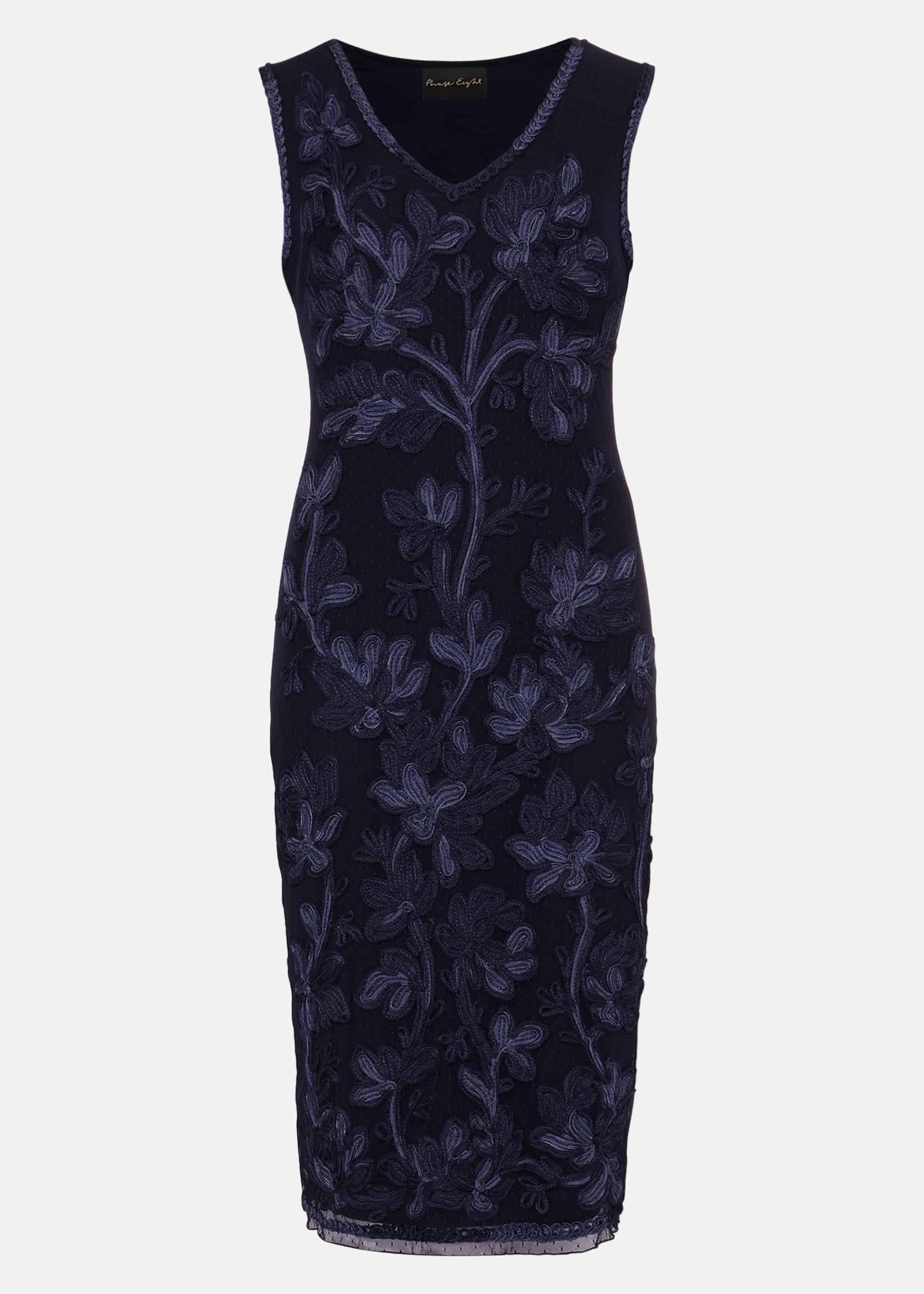 Blanca Tapework Lace Fitted Dress