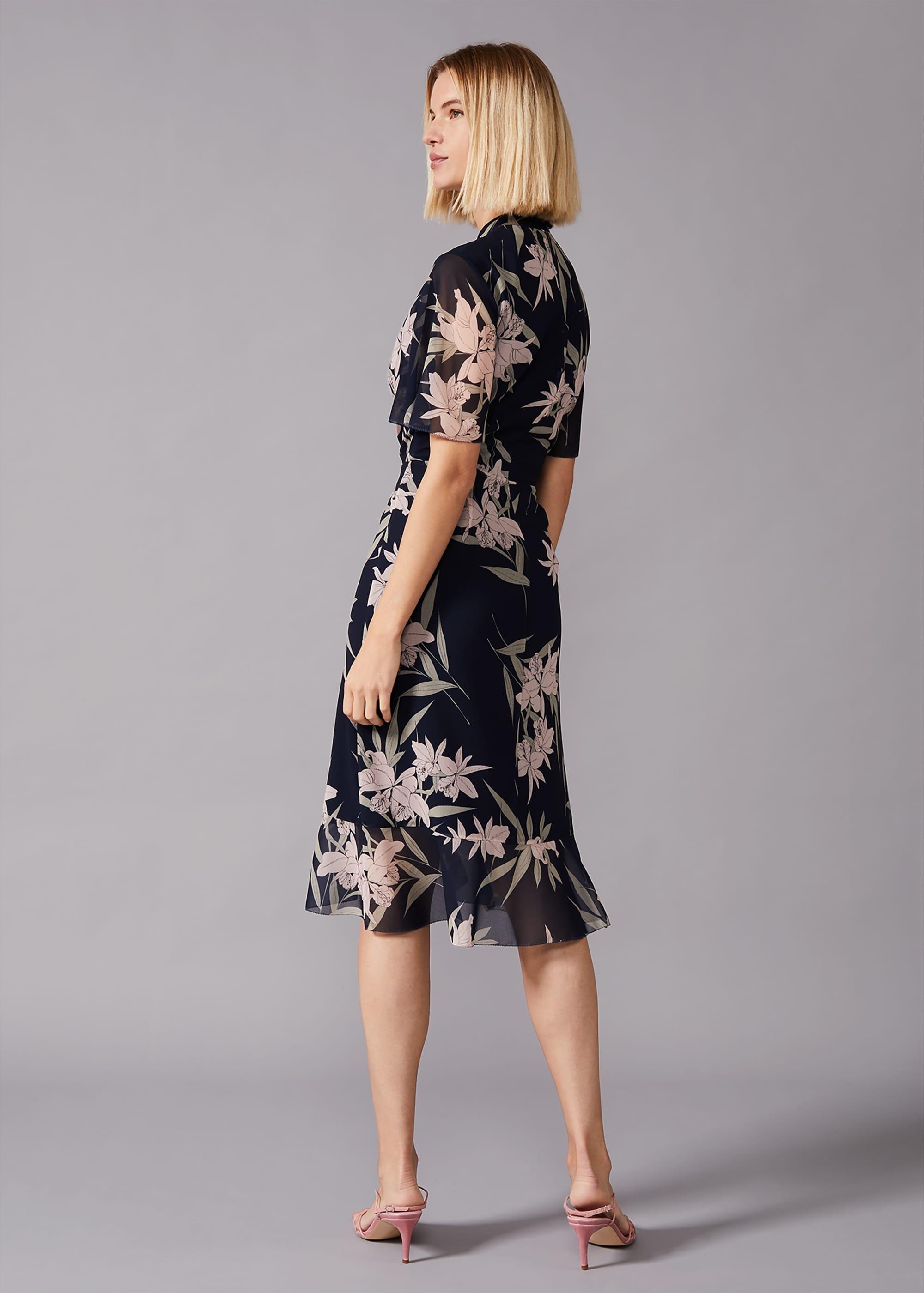 Gracen Palm Print Tea Dress