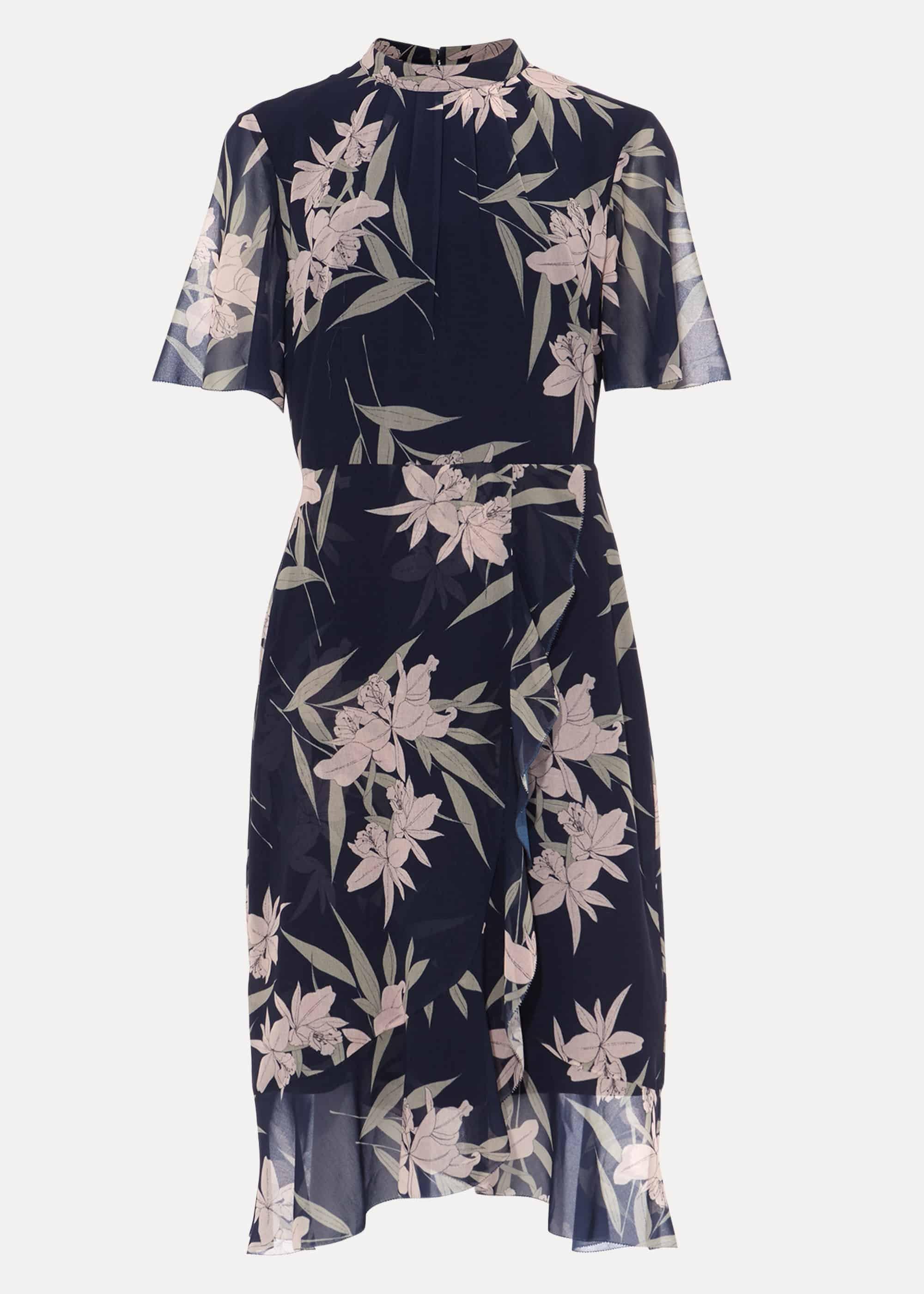 Gracen Palm Print Tea Dress