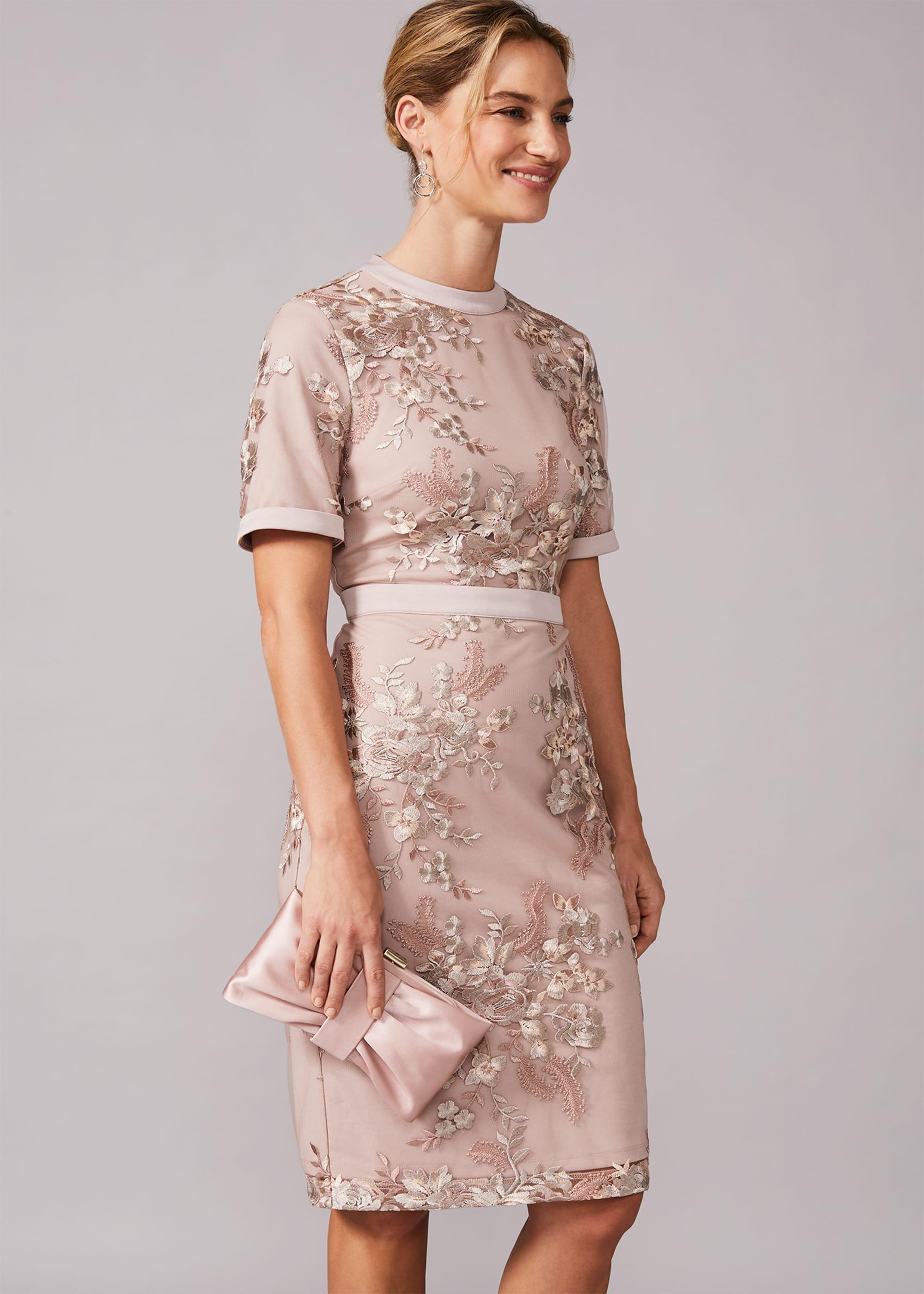 Evena Embroidered Fitted Dress