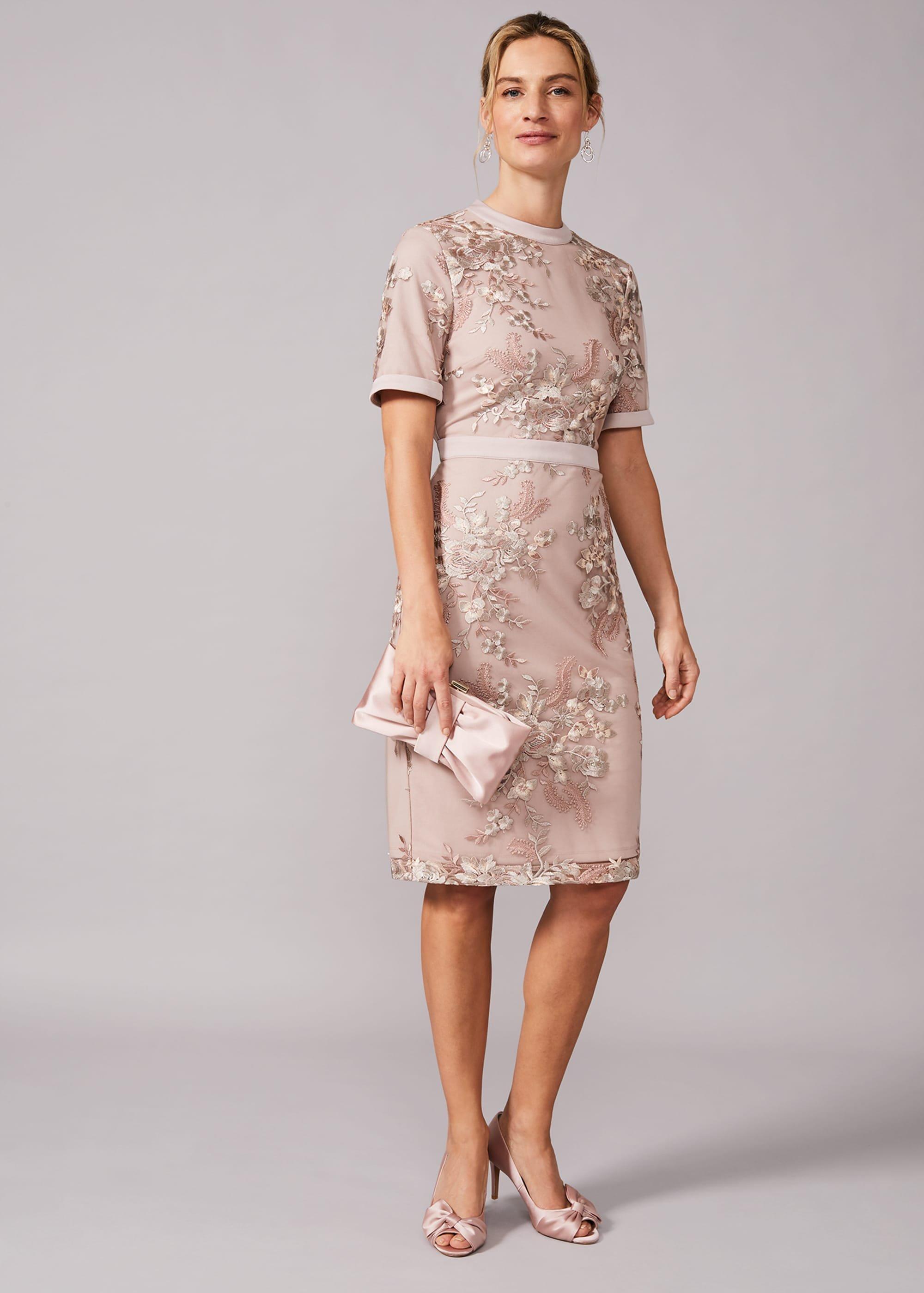 Evena Embroidered Fitted Dress