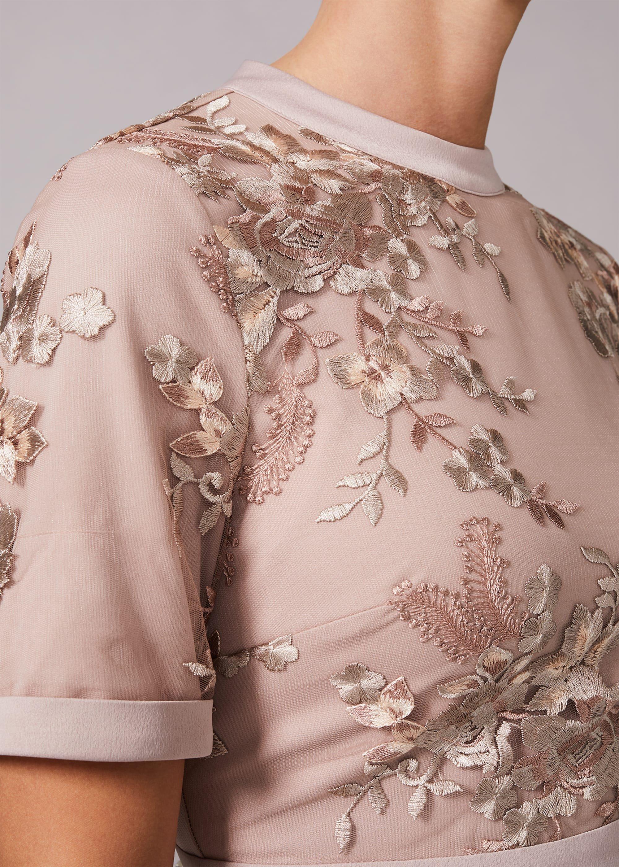 Evena Embroidered Fitted Dress