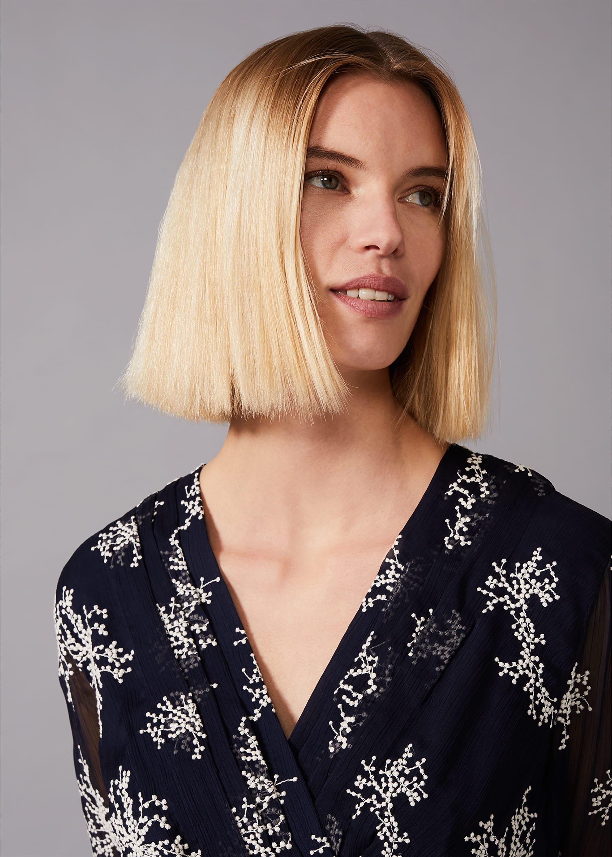 Nicki Embroidered Sprig Tea Dress