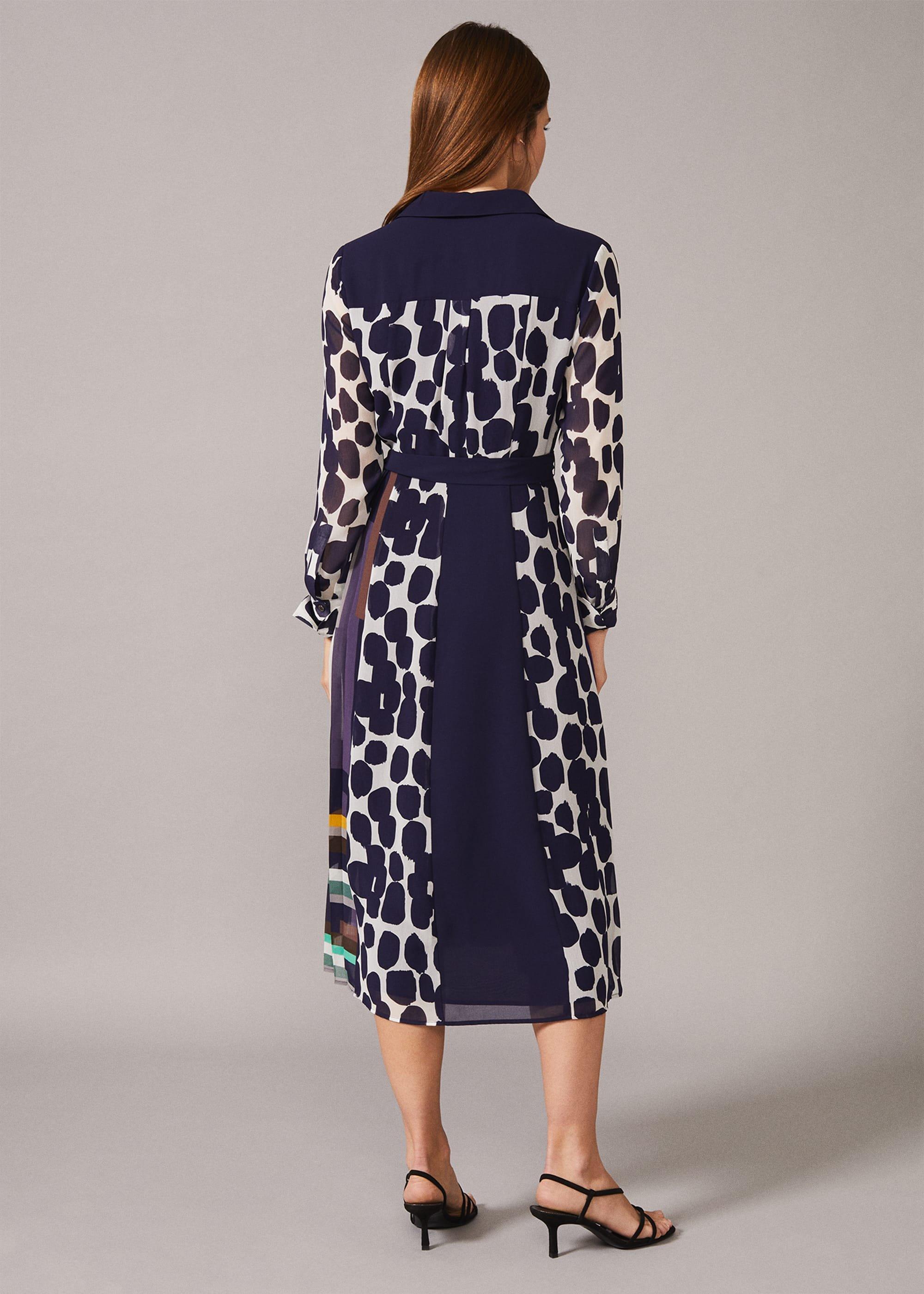 Tanjina Mixed Print Pleated Dress