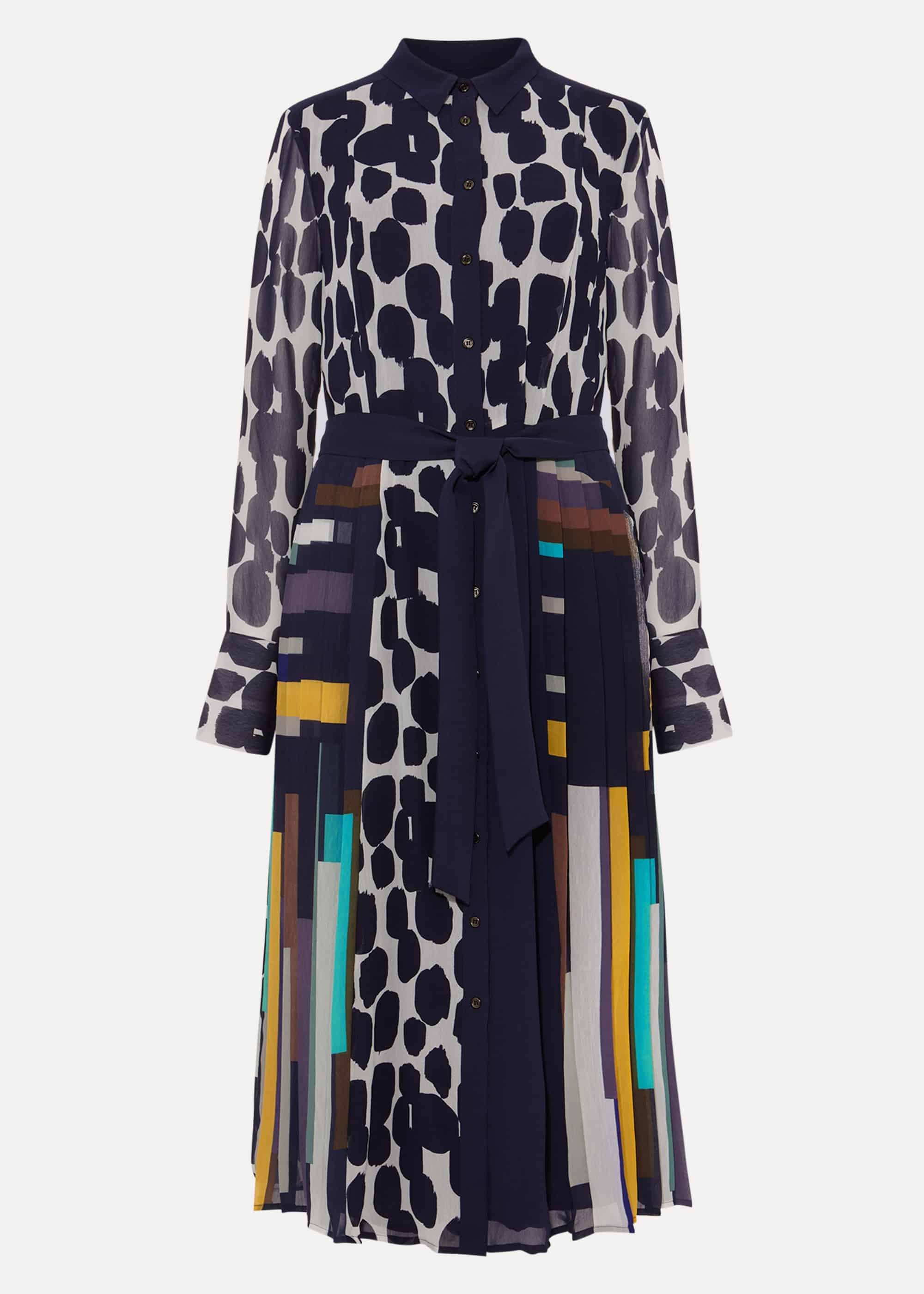 Tanjina Mixed Print Pleated Dress