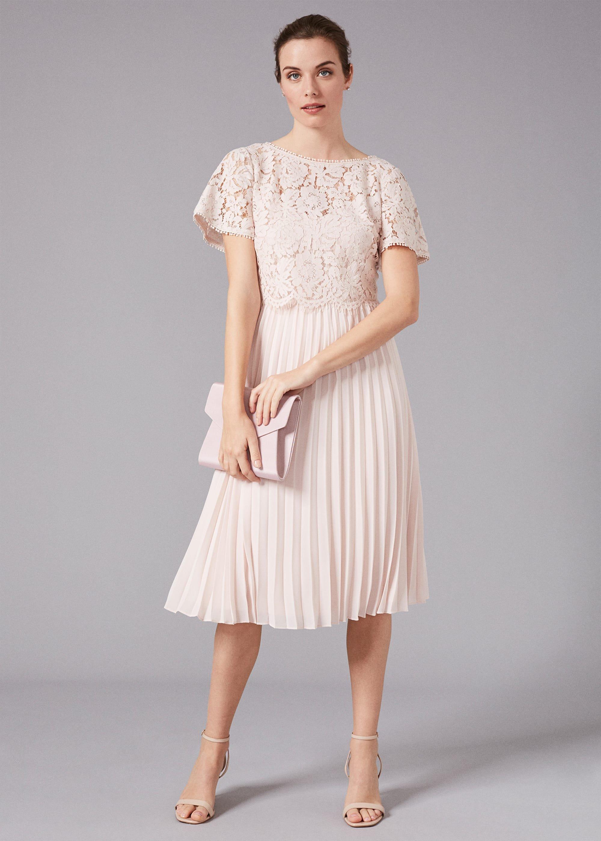 Bettina Lace Top Pleated Dress