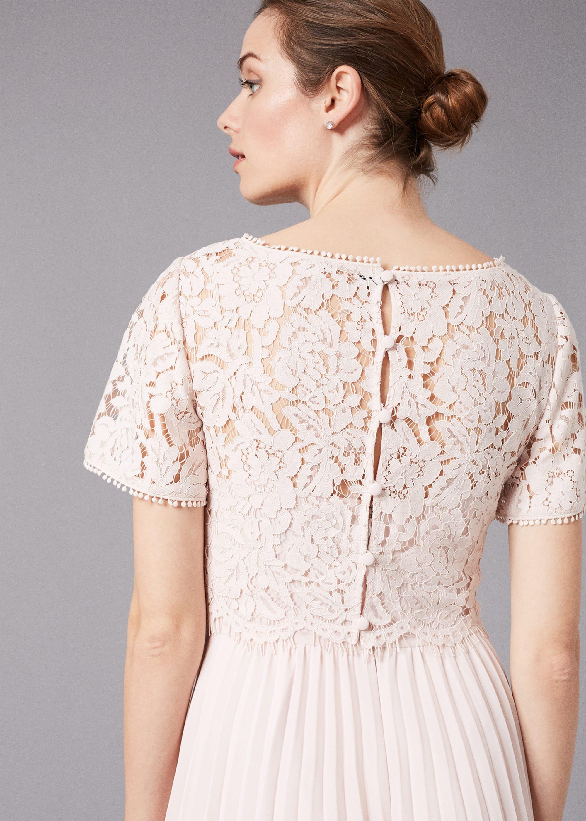 Bettina Lace Top Pleated Dress