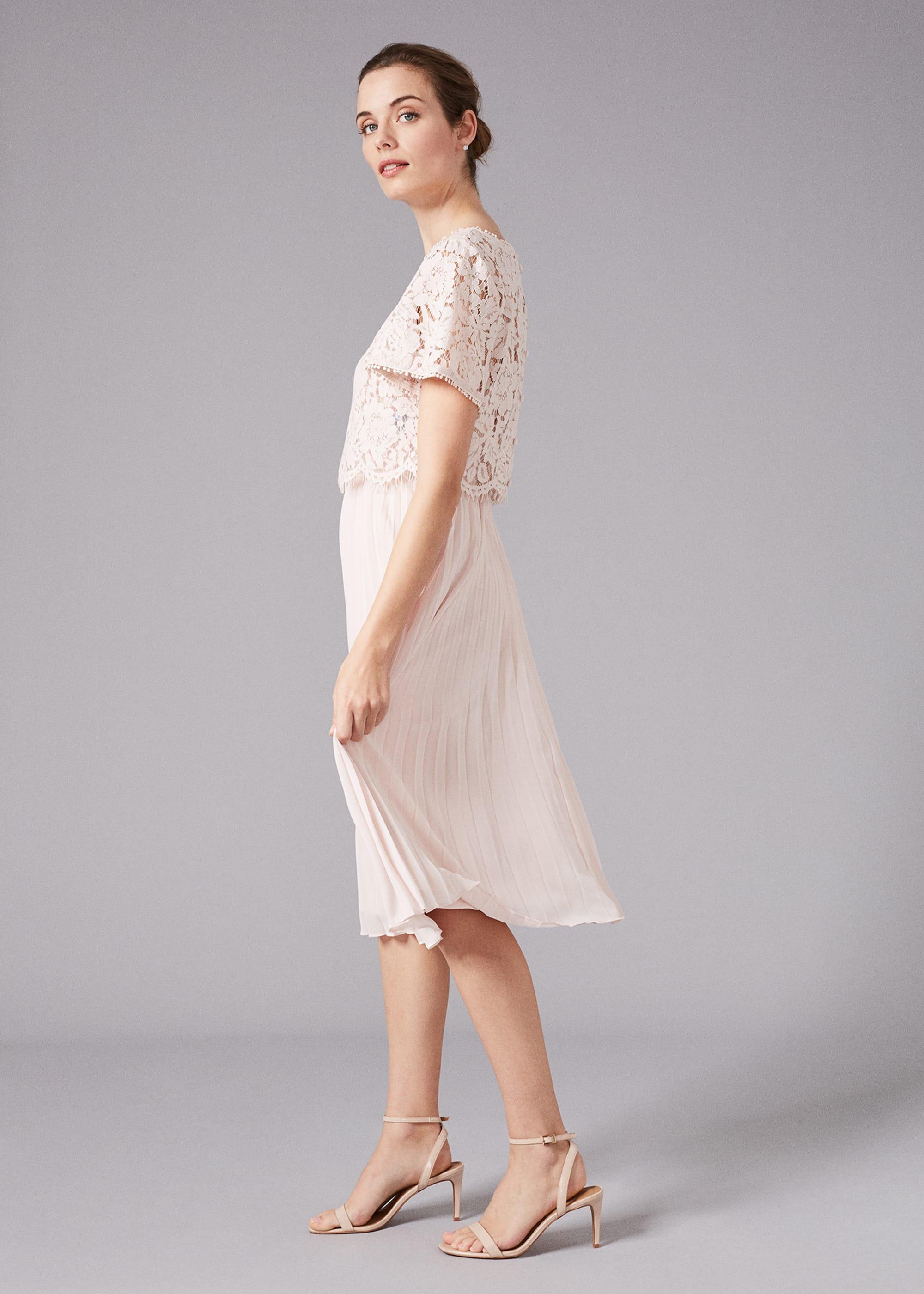 Bettina Lace Top Pleated Dress
