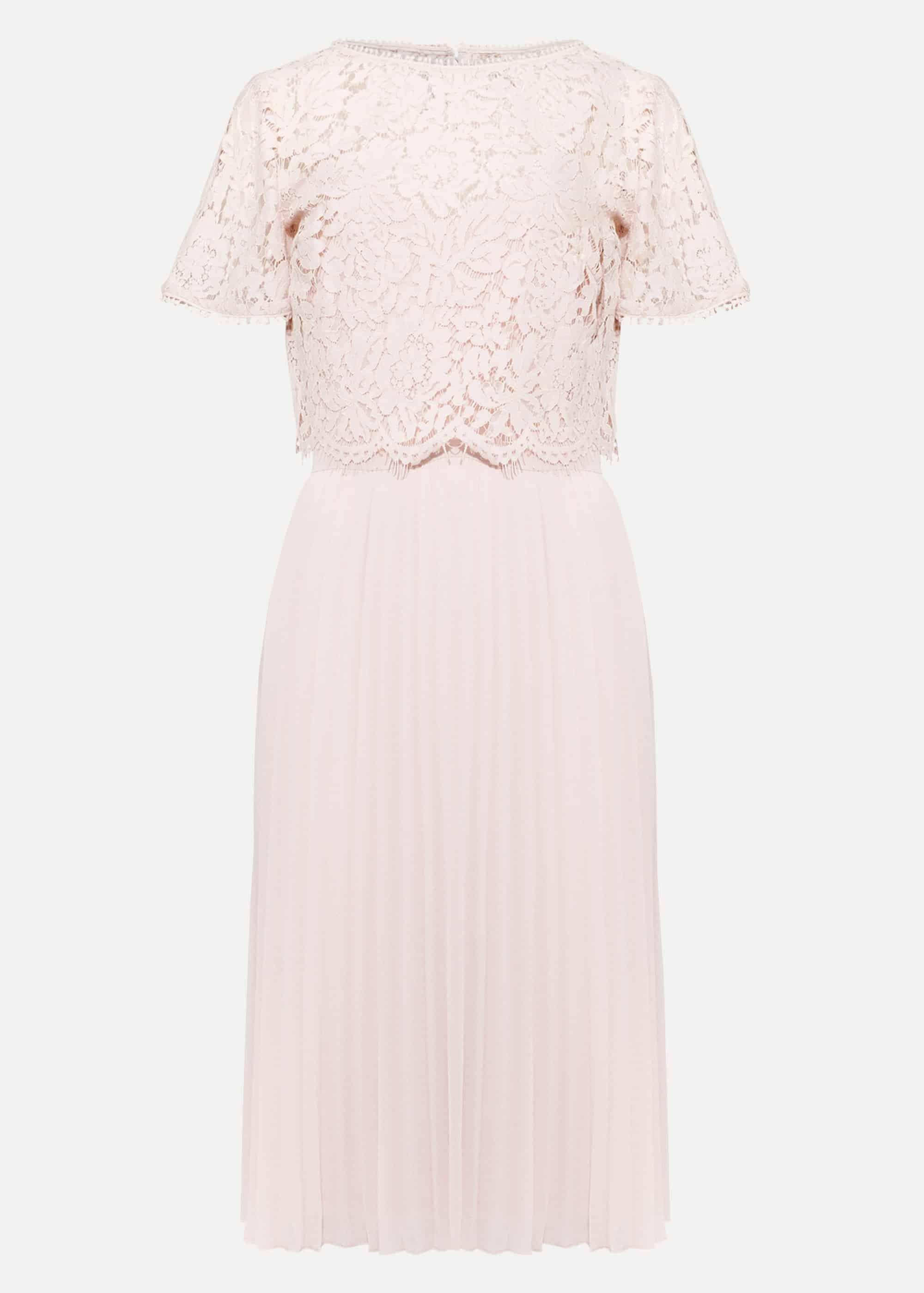 Bettina Lace Top Pleated Dress |