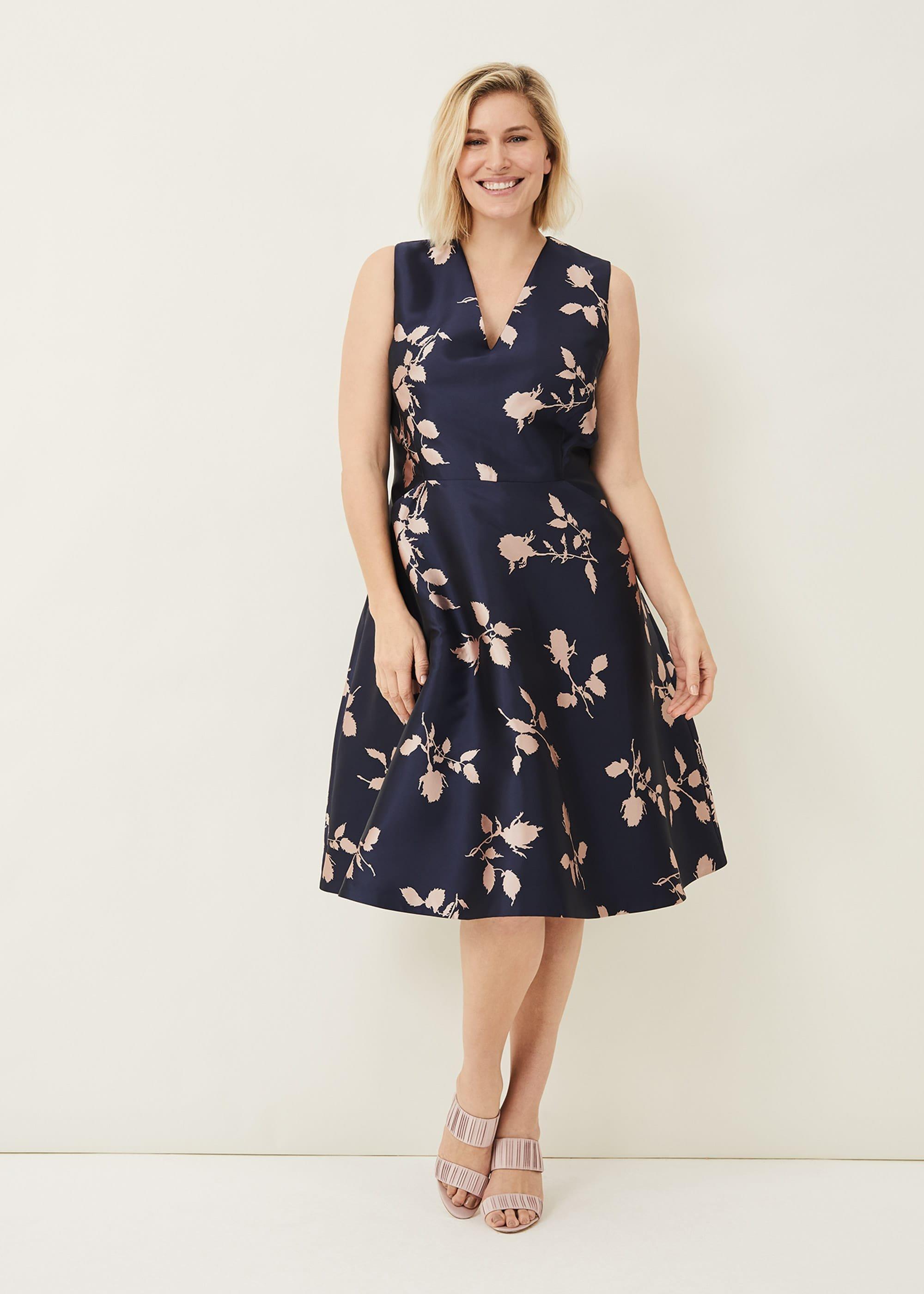 Jordyn Jacquard Fit And Flare Dress