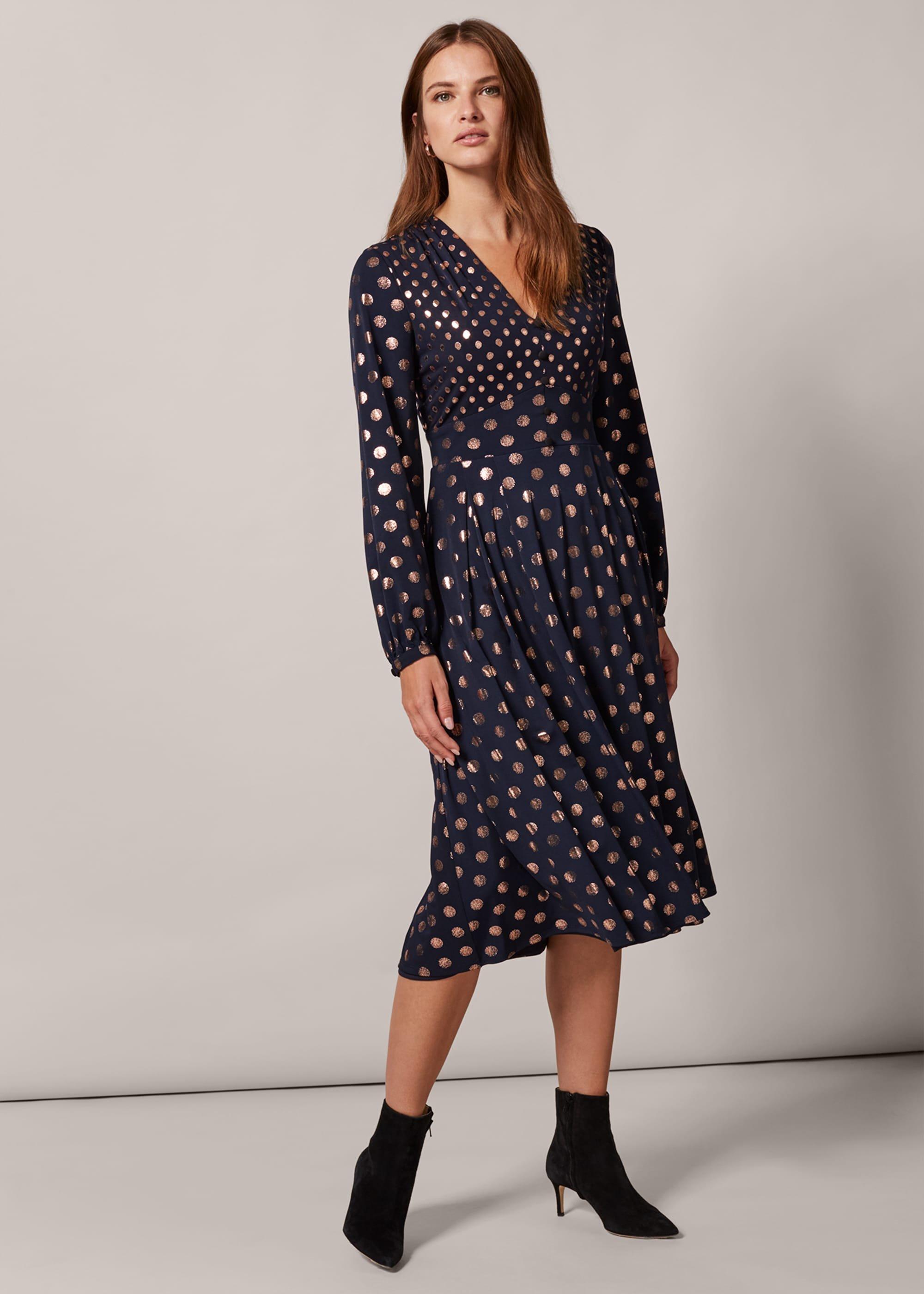 Jacinta Mixed Spot Print Dress