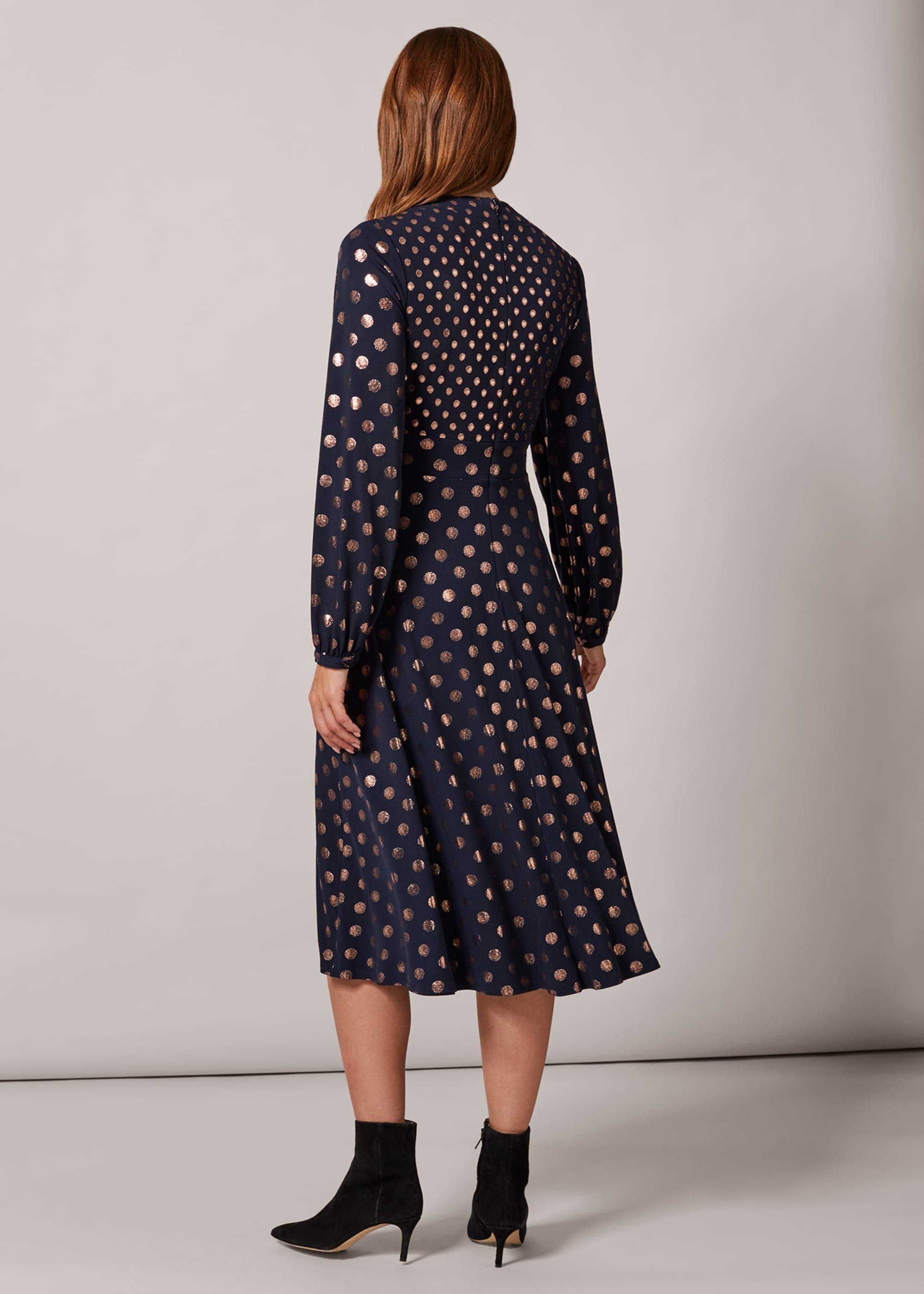 Jacinta Mixed Spot Print Dress