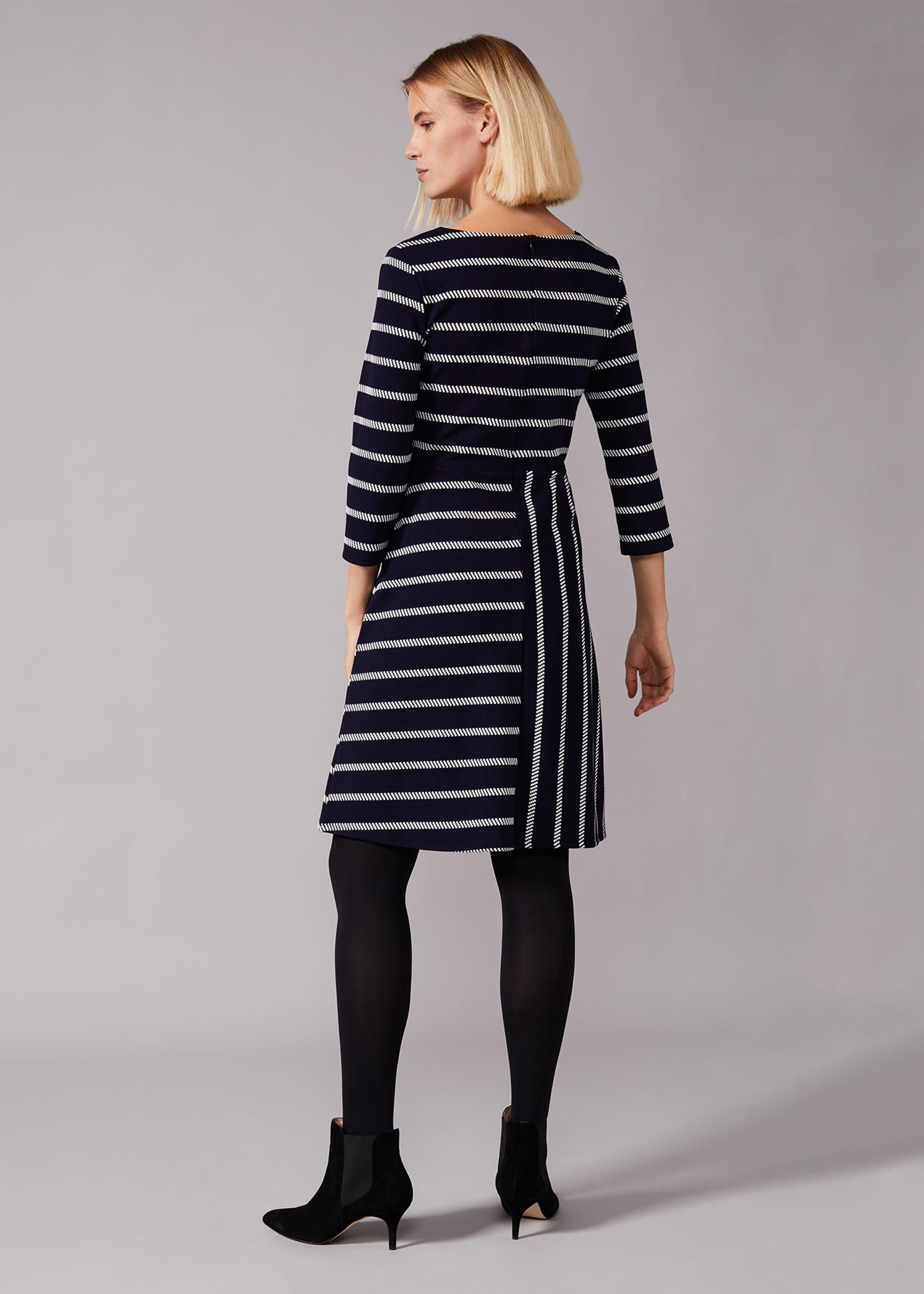 Honora Stripe Button Dress