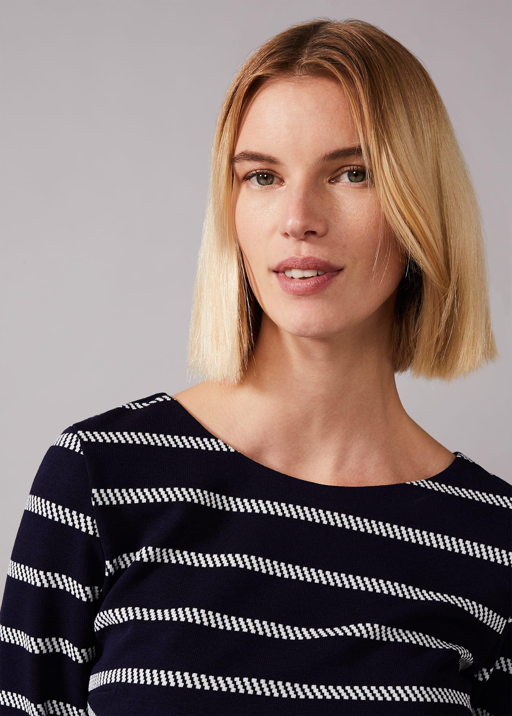 Honora Stripe Button Dress