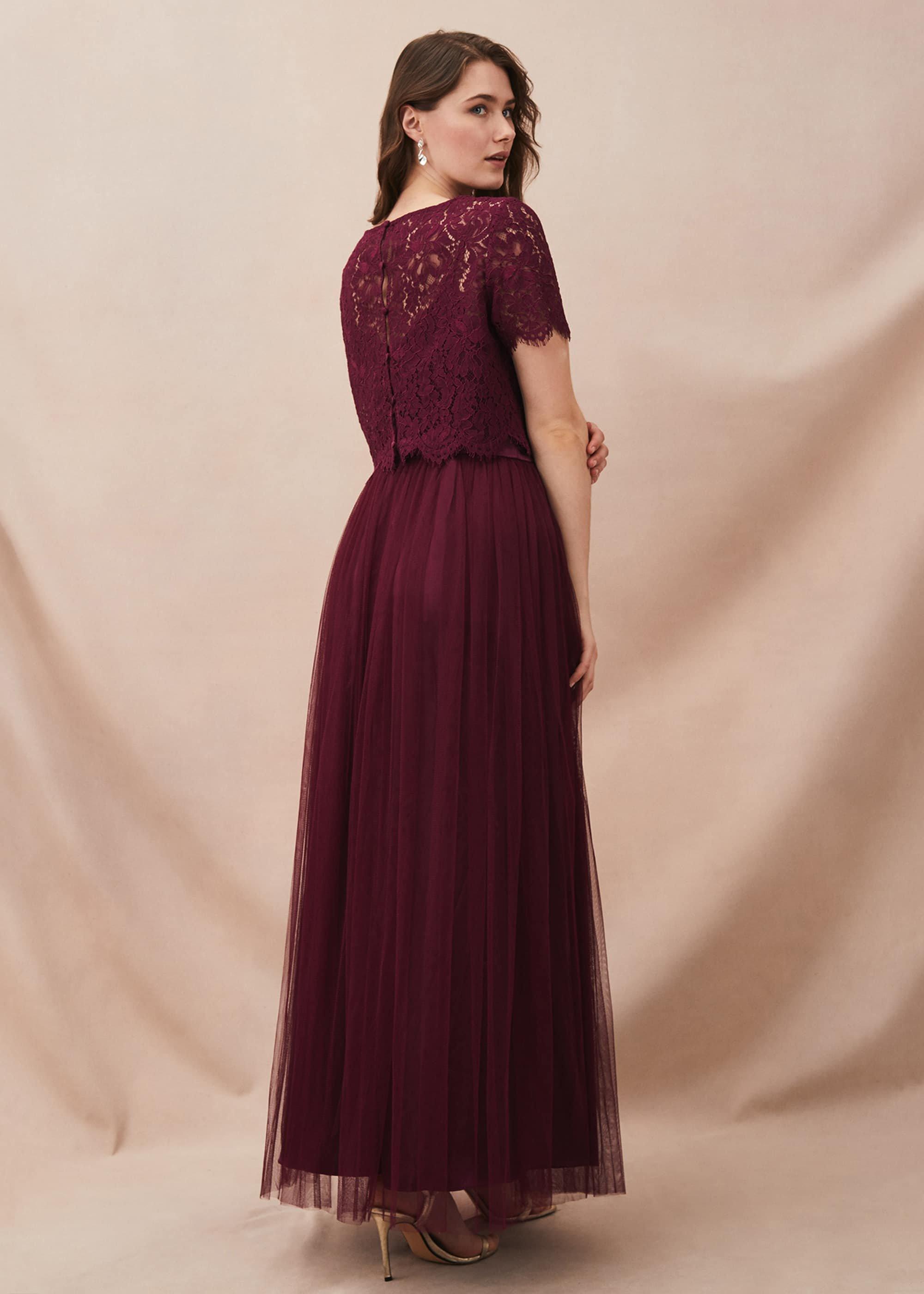 Kiera Lace Tulle Maxi Dress